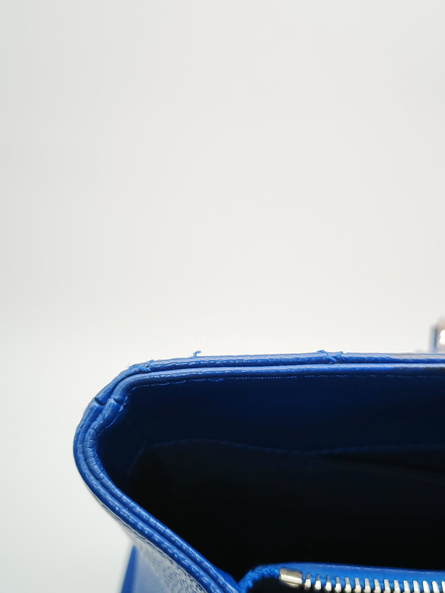 Grand Shopping Tote (GST) in Blue Caviar Leather and Silver Hardware Series 13 | Purse Maison Luxury Bags Shop