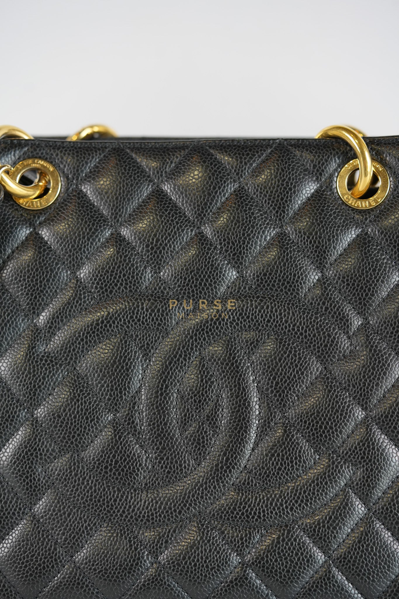 Grand Shopping Tote(GST) in Black Caviar Leather Gold Hardware (Series 13/58) | Purse Maison Luxury Bags Shop