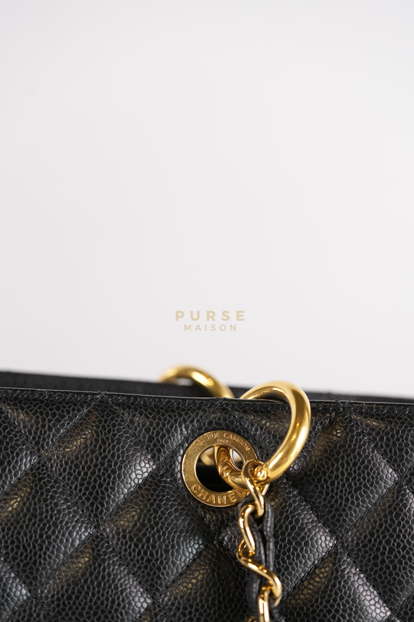 Grand Shopping Tote(GST) in Black Caviar Leather Gold Hardware (Series 13/58) | Purse Maison Luxury Bags Shop