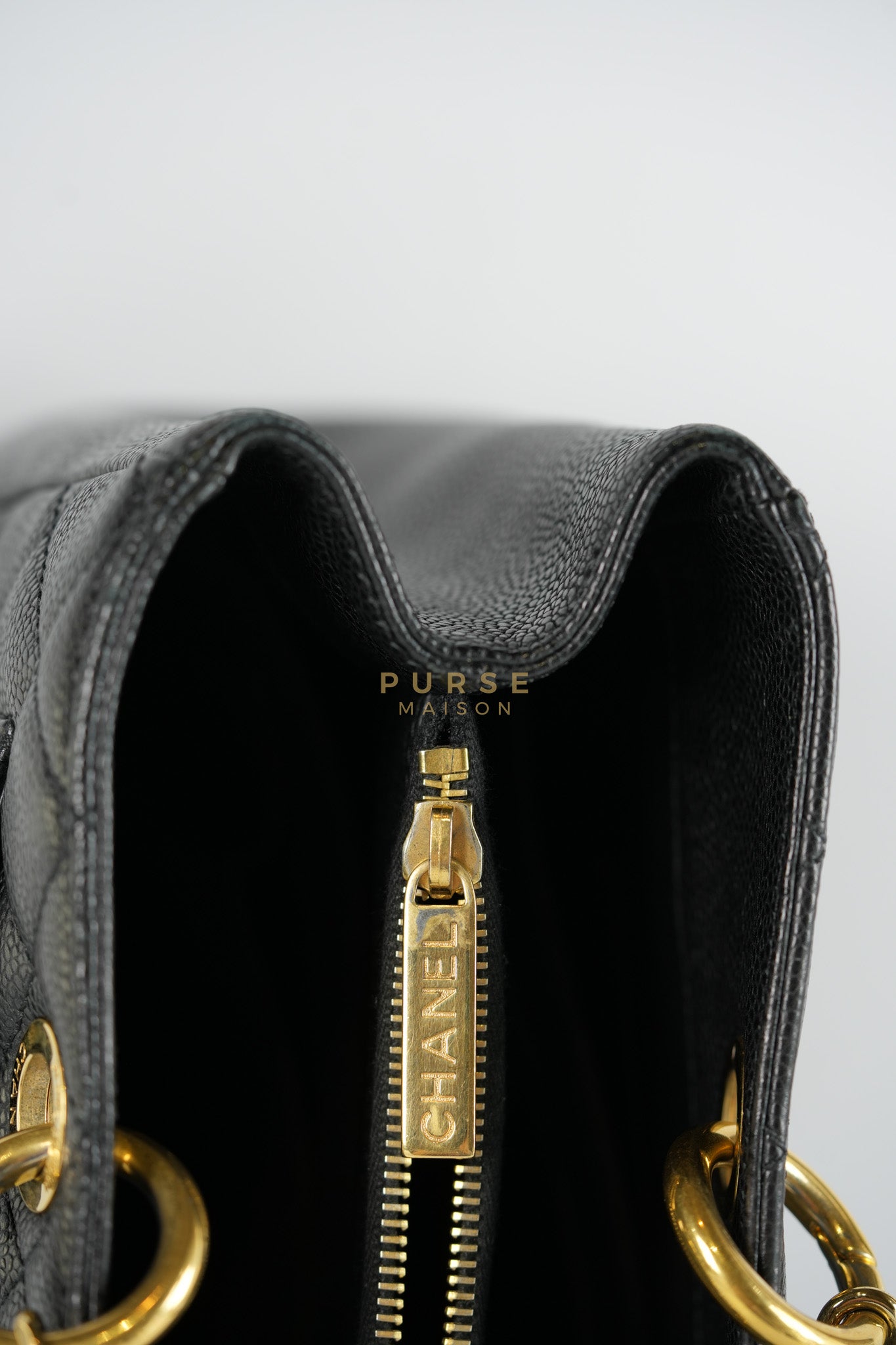 Grand Shopping Tote(GST) in Black Caviar Leather Gold Hardware (Series 13/58) | Purse Maison Luxury Bags Shop