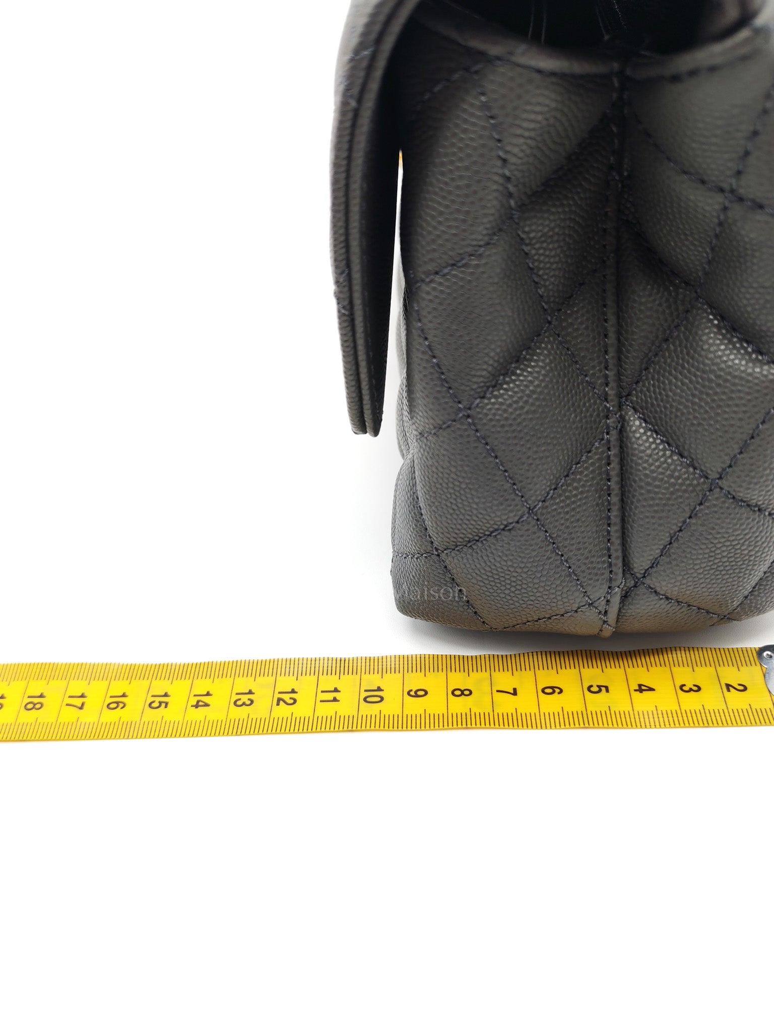 Coco Handle Small in Gray Quilted Caviar Leather & Light Gold Hardware Microchip