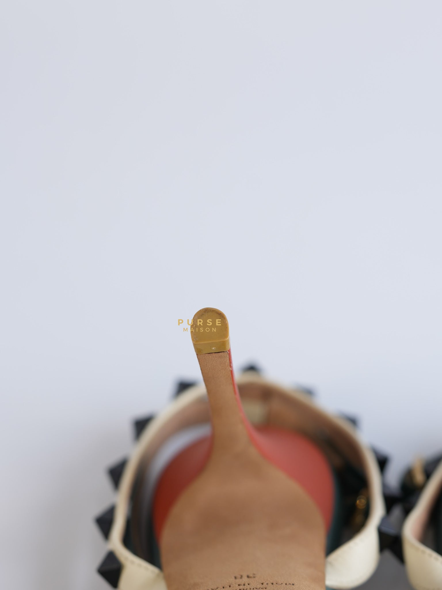 Green Multicolor Leather Rockstud Open Toe Sandals Size 38 EU | Purse Maison Luxury Bags Shop