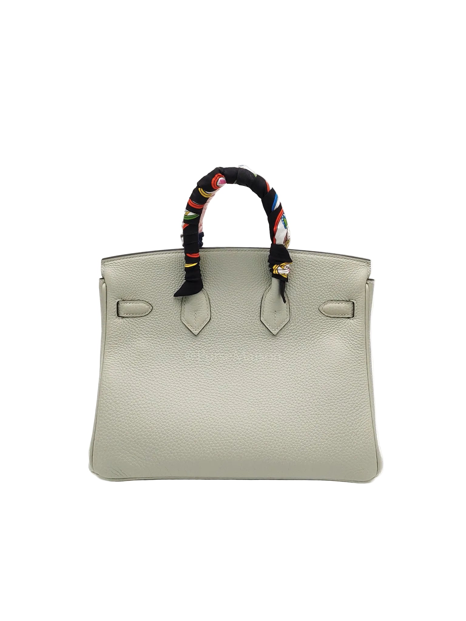 Birkin 25 Retourne in Gris Neve Togo Leather & Gold Hardware Stamp B(2023) with Free Twilly