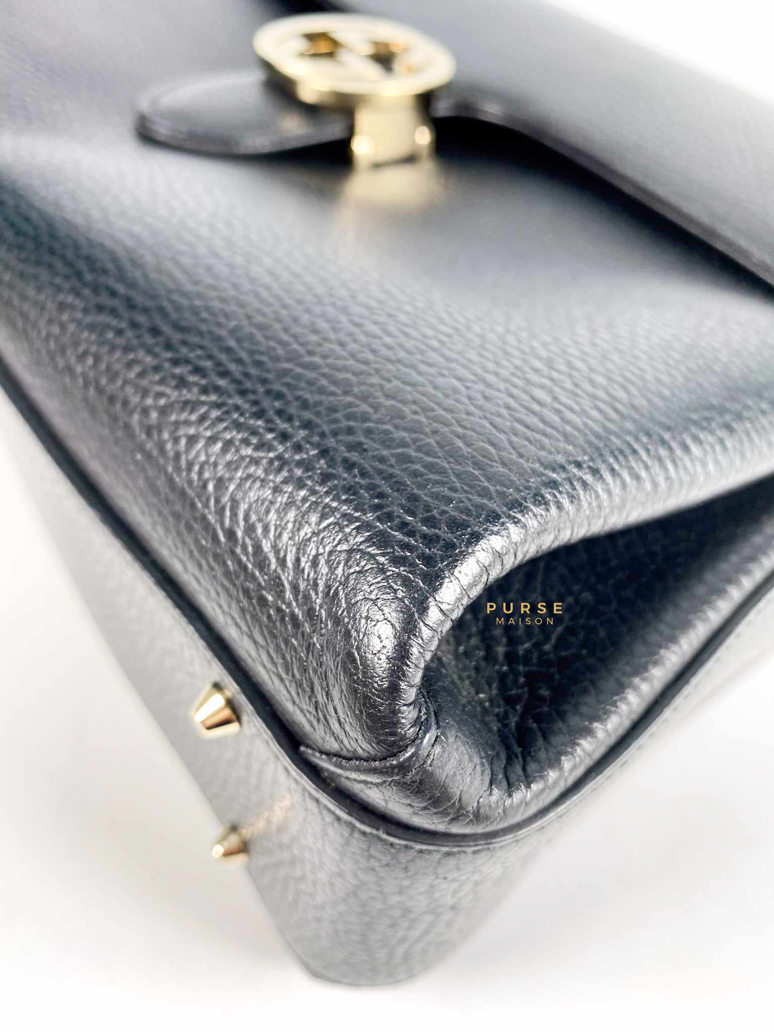 Gucci Black Interlocking Leather Bag