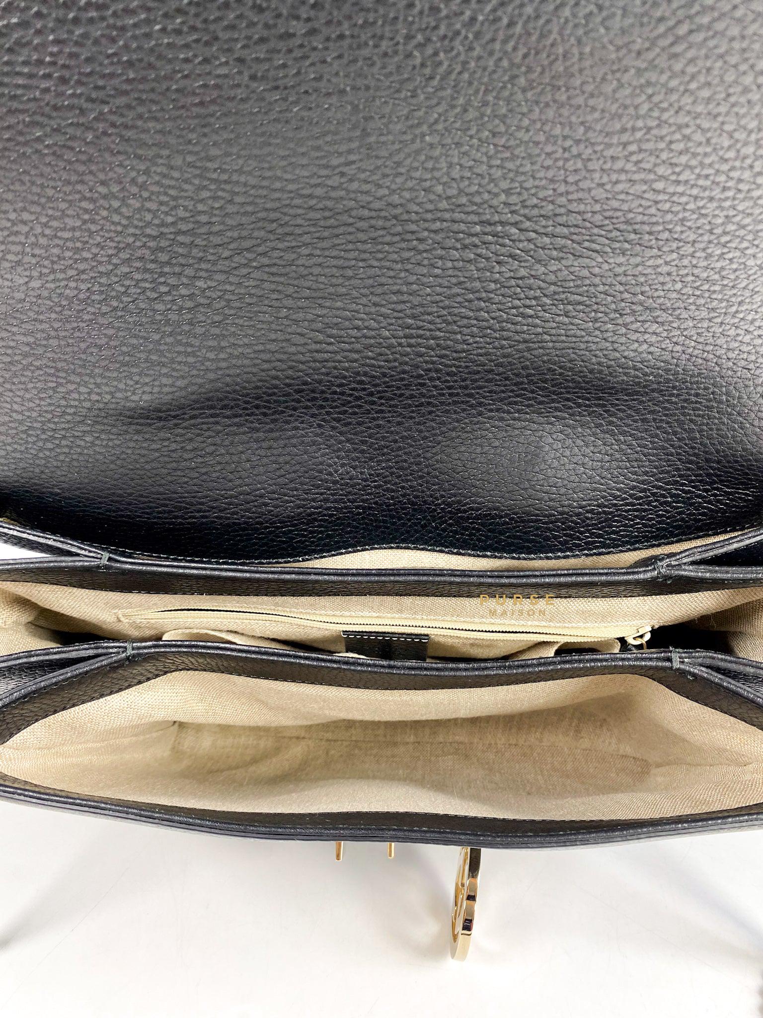 Gucci Black Interlocking Leather Bag