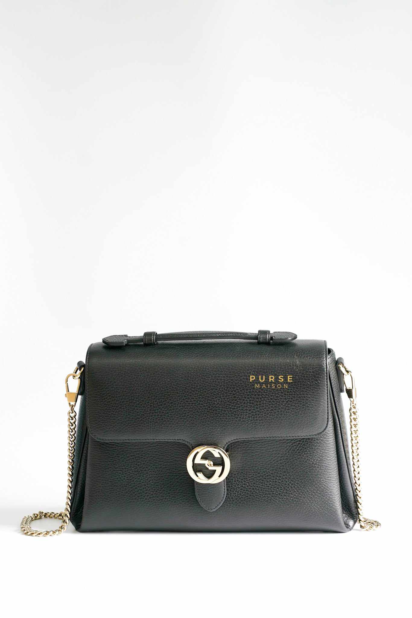 Gucci Black Interlocking Leather Bag