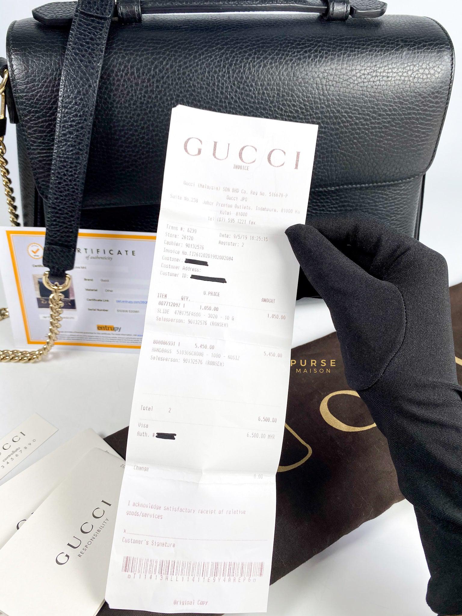 Gucci Black Interlocking Leather Bag