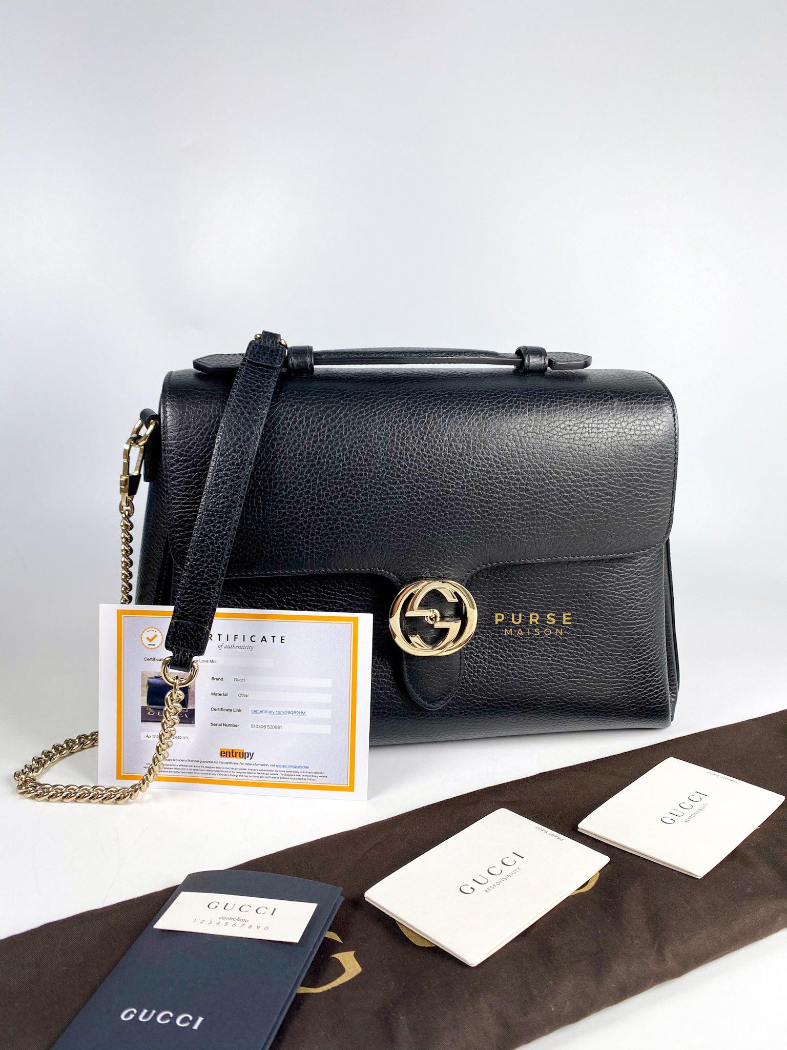 Gucci Black Interlocking Leather Bag