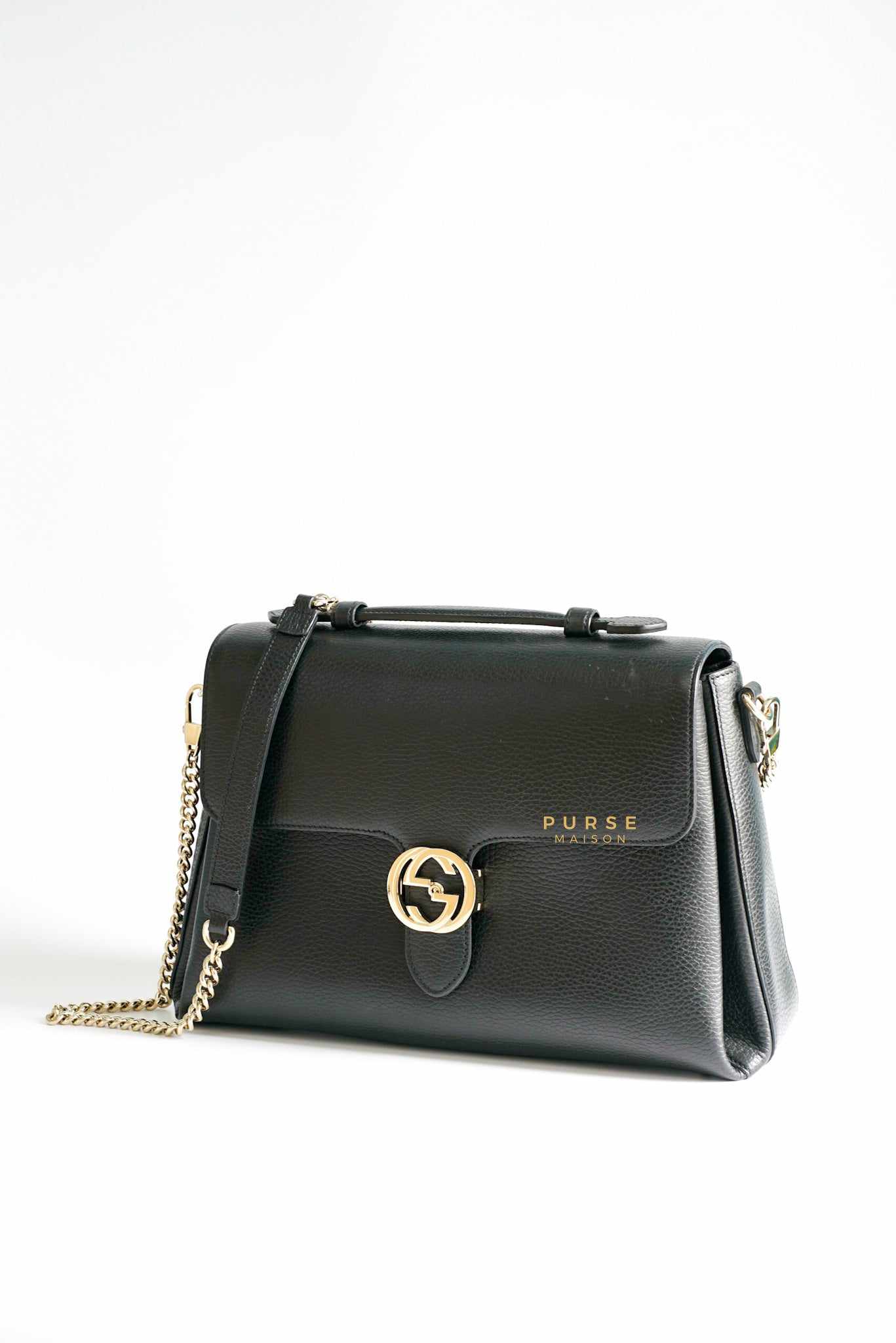 Gucci Black Interlocking Leather Bag