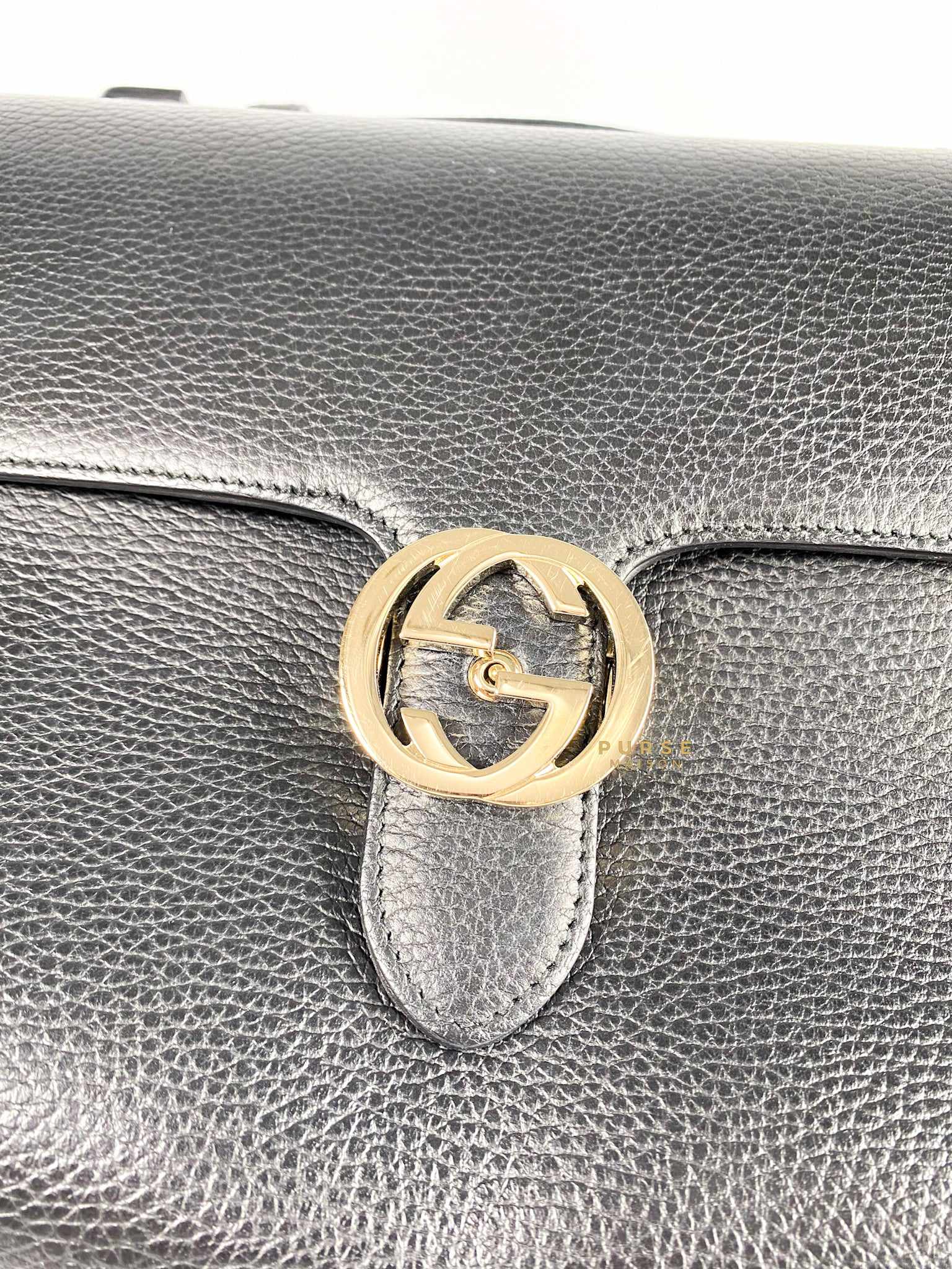 Gucci Black Interlocking Leather Bag