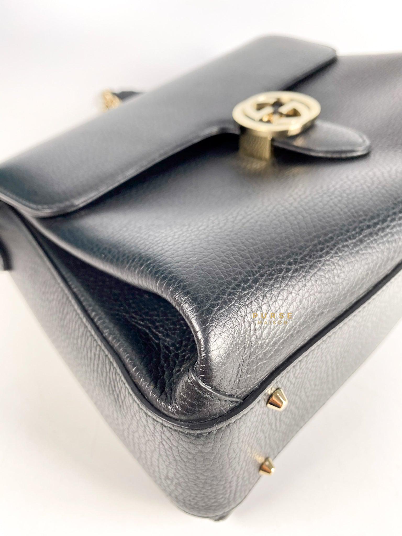 Gucci Black Interlocking Leather Bag