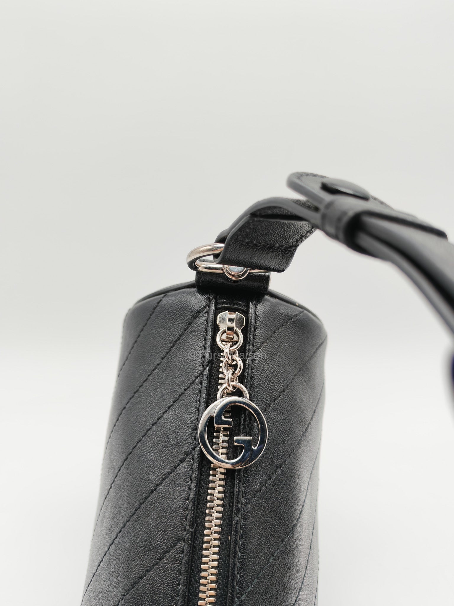 Gucci Blondie Mini Barrel in Black Calfskin Leather Shoulder Bag | Purse Maison Luxury Bags Shop