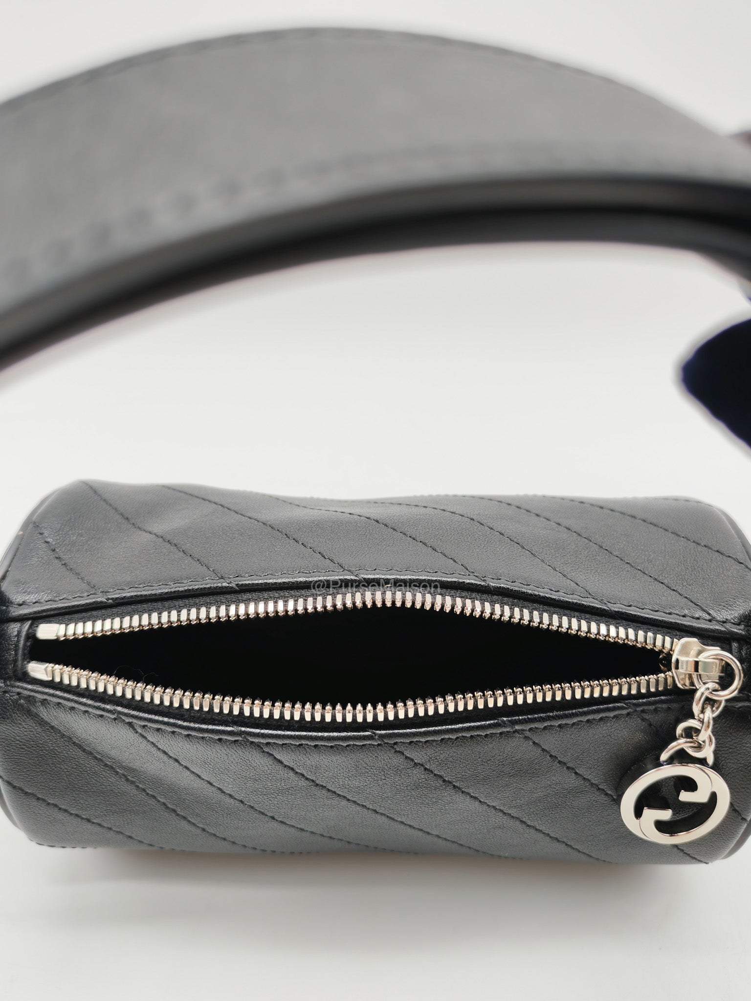 Gucci Blondie Mini Barrel in Black Calfskin Leather Shoulder Bag | Purse Maison Luxury Bags Shop