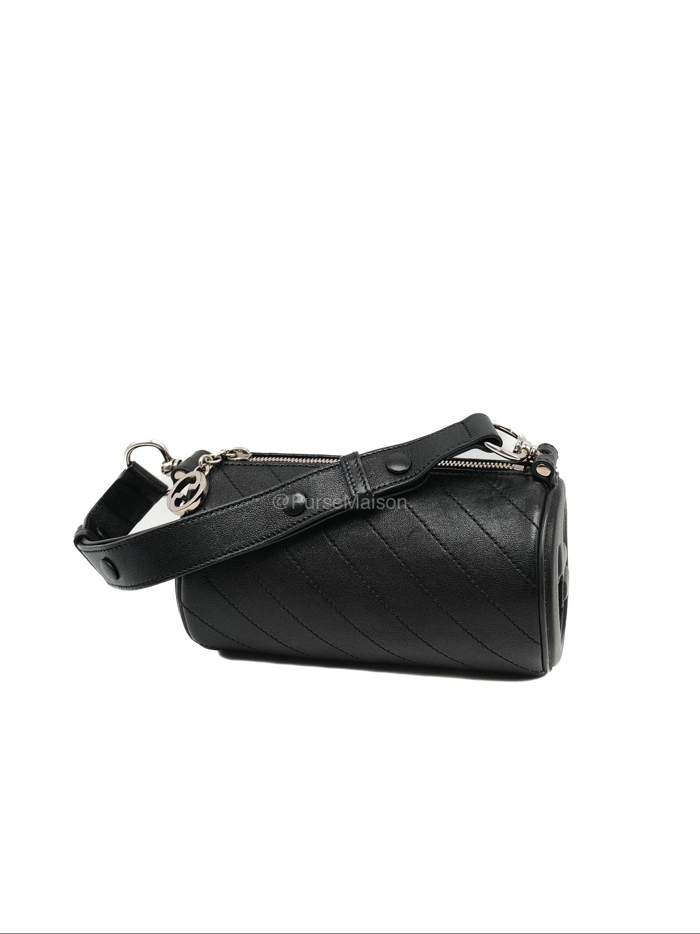 Gucci Blondie Mini Barrel in Black Calfskin Leather Shoulder Bag | Purse Maison Luxury Bags Shop