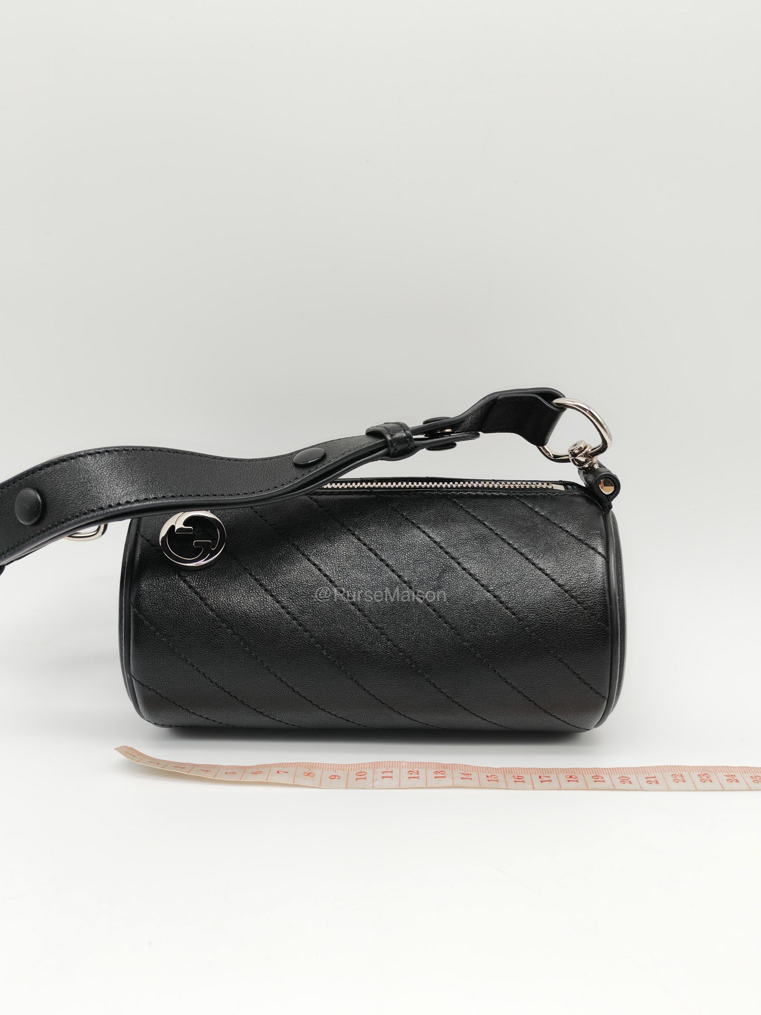 Gucci Blondie Mini Barrel in Black Calfskin Leather Shoulder Bag | Purse Maison Luxury Bags Shop