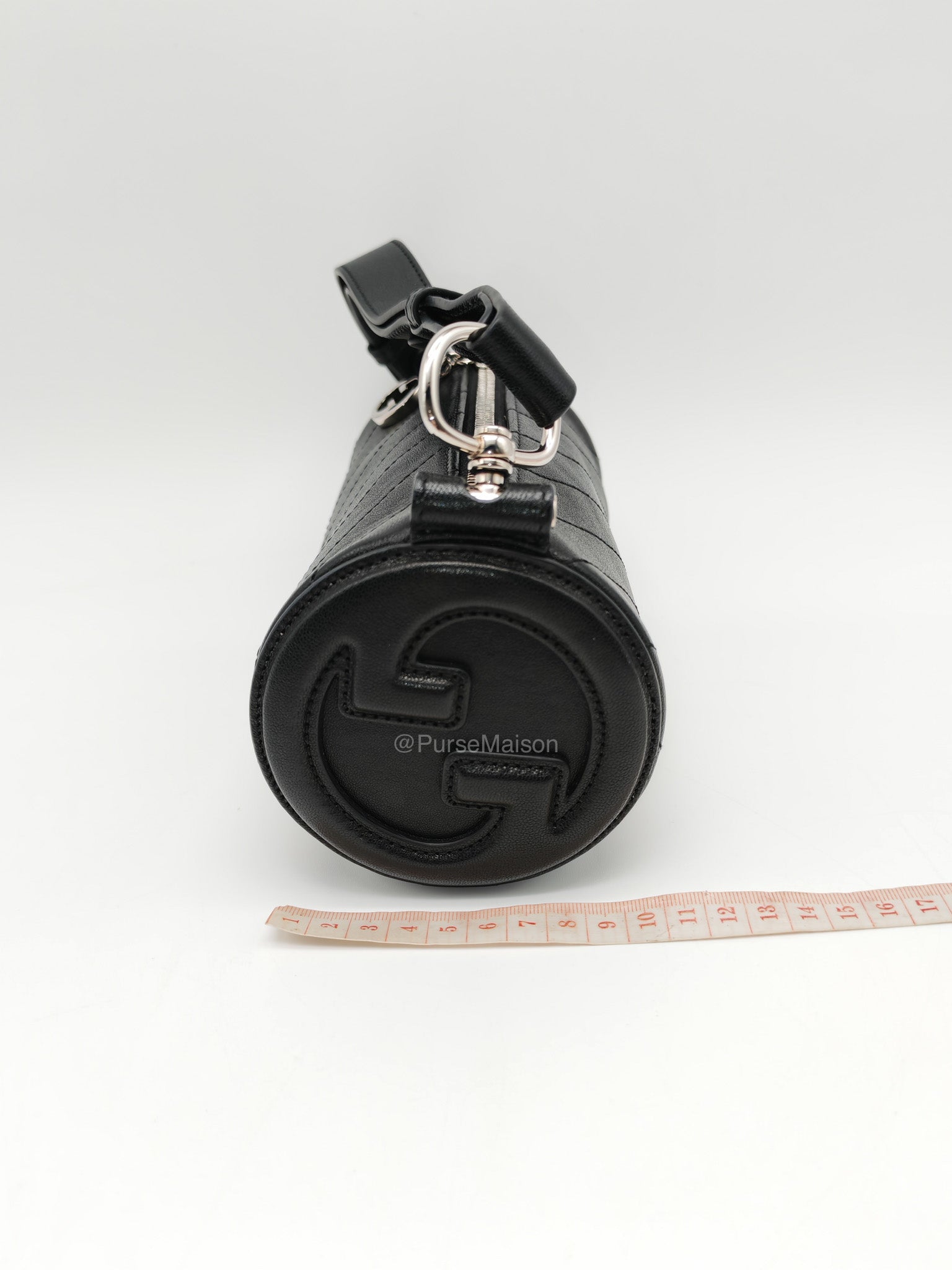 Gucci Blondie Mini Barrel in Black Calfskin Leather Shoulder Bag | Purse Maison Luxury Bags Shop