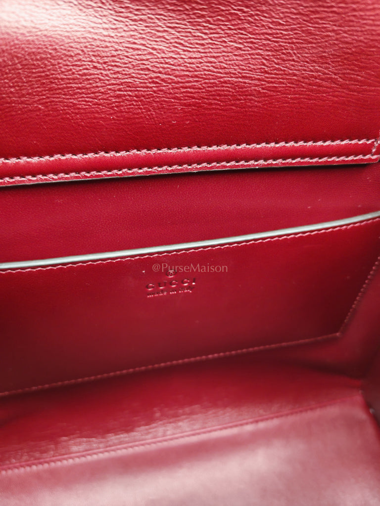 Diana Medium in Burgundy Smooth Calfskin Leather Crossbody Bag | Purse Maison Luxury Bags Shop