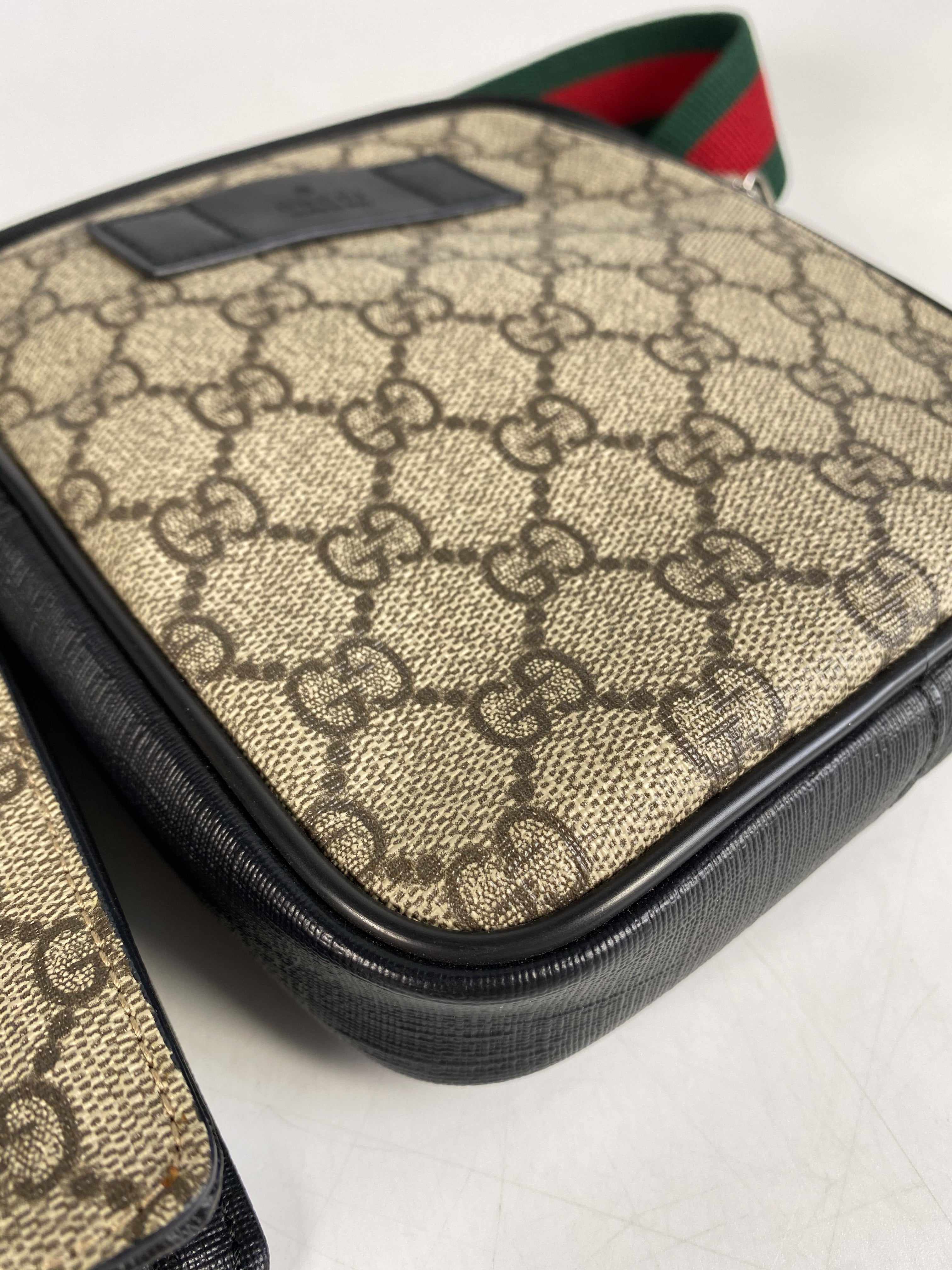 Gucci Double Web Belt Bag GG Supreme Canvas for Men