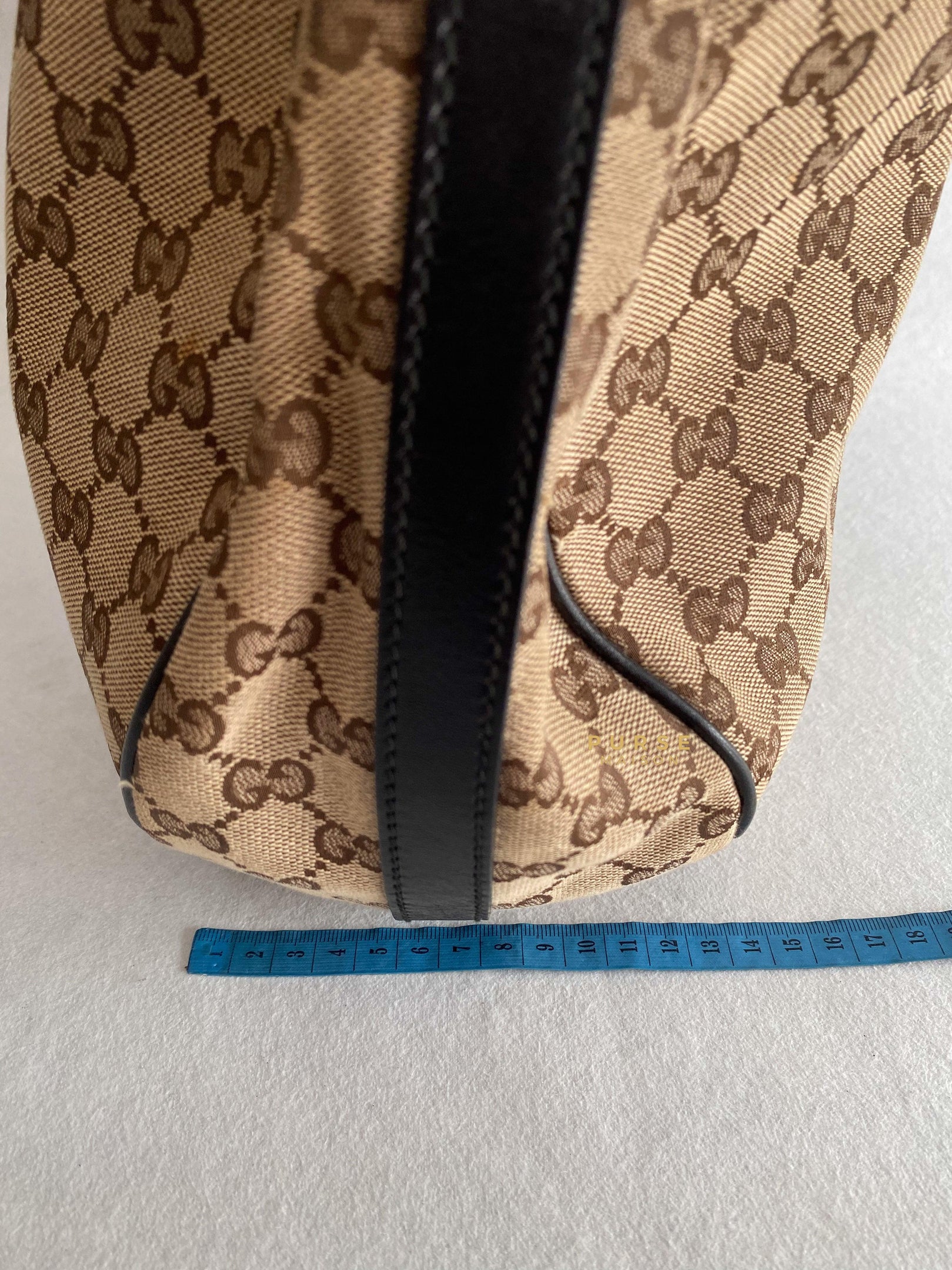 Gucci GG Canvas Beige/Brown Leather Large Hobo Bag | Purse Maison Luxury Bags Shop