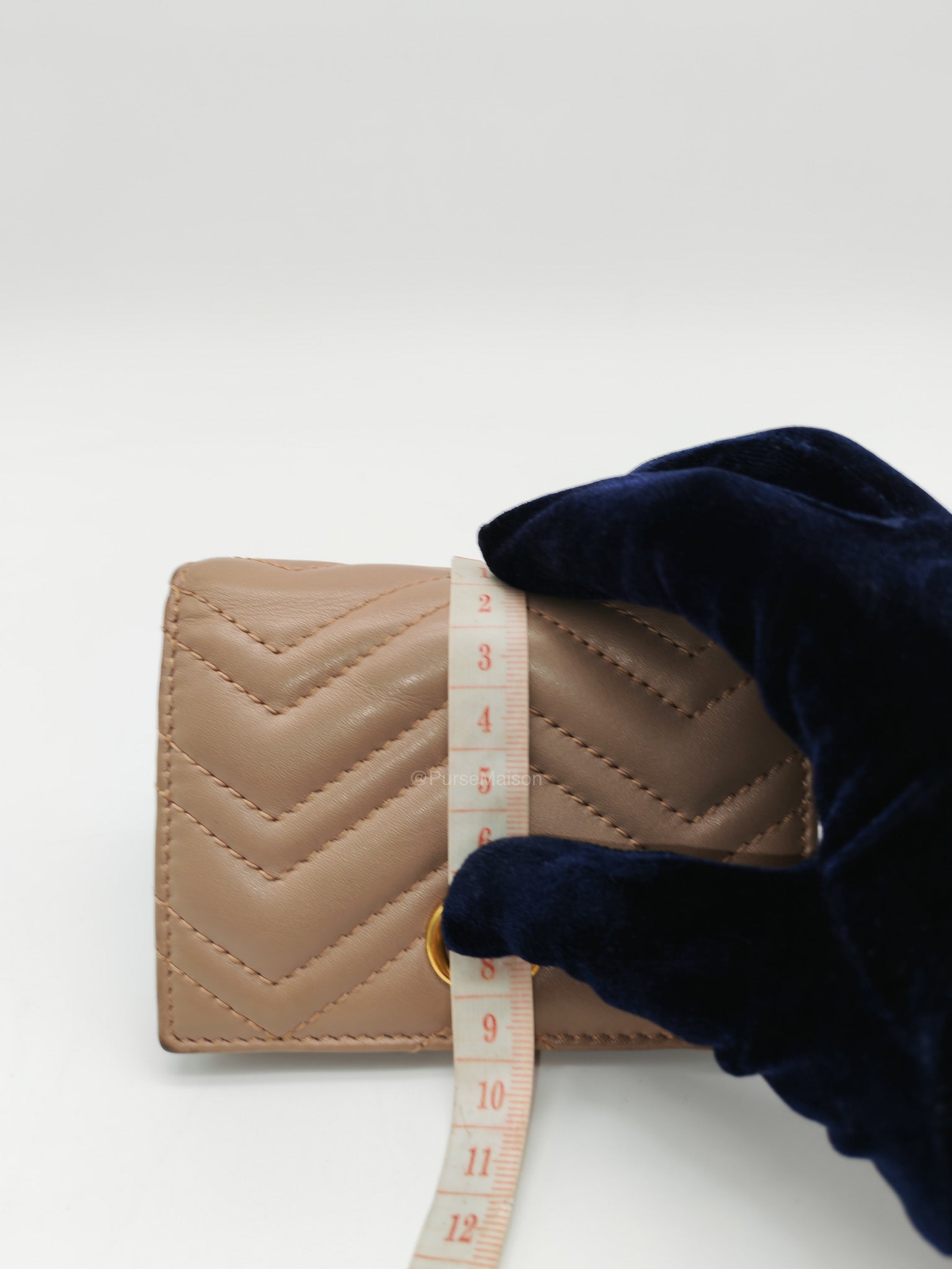 Gucci GG Marmont Bifold Wallet in Dusty Rose Calfskin Leather | Purse Maison Luxury Bags Shop