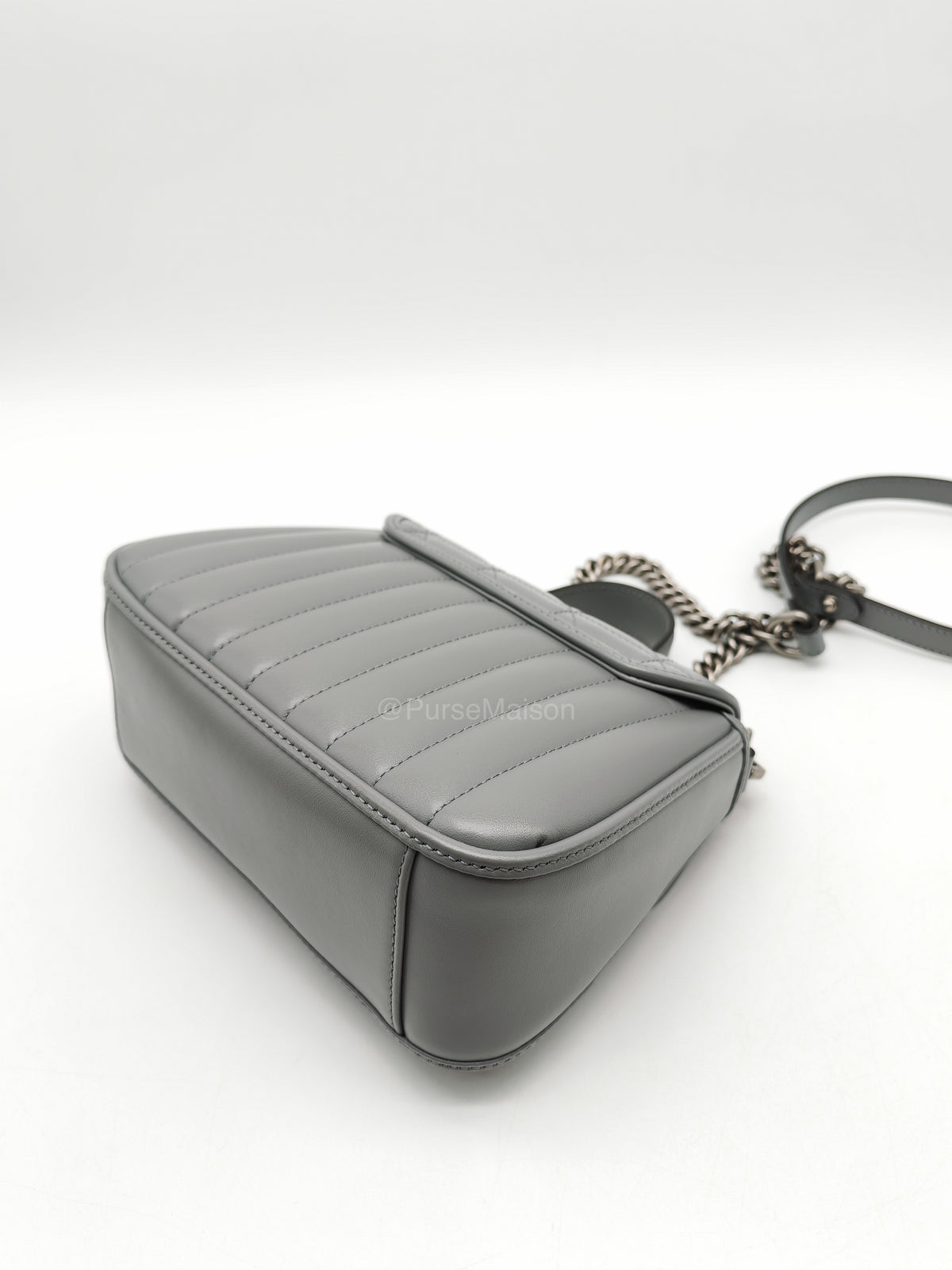 Gucci GG Marmont Mini Top Handle Bag in Gray | Purse Maison Luxury Bags Shop