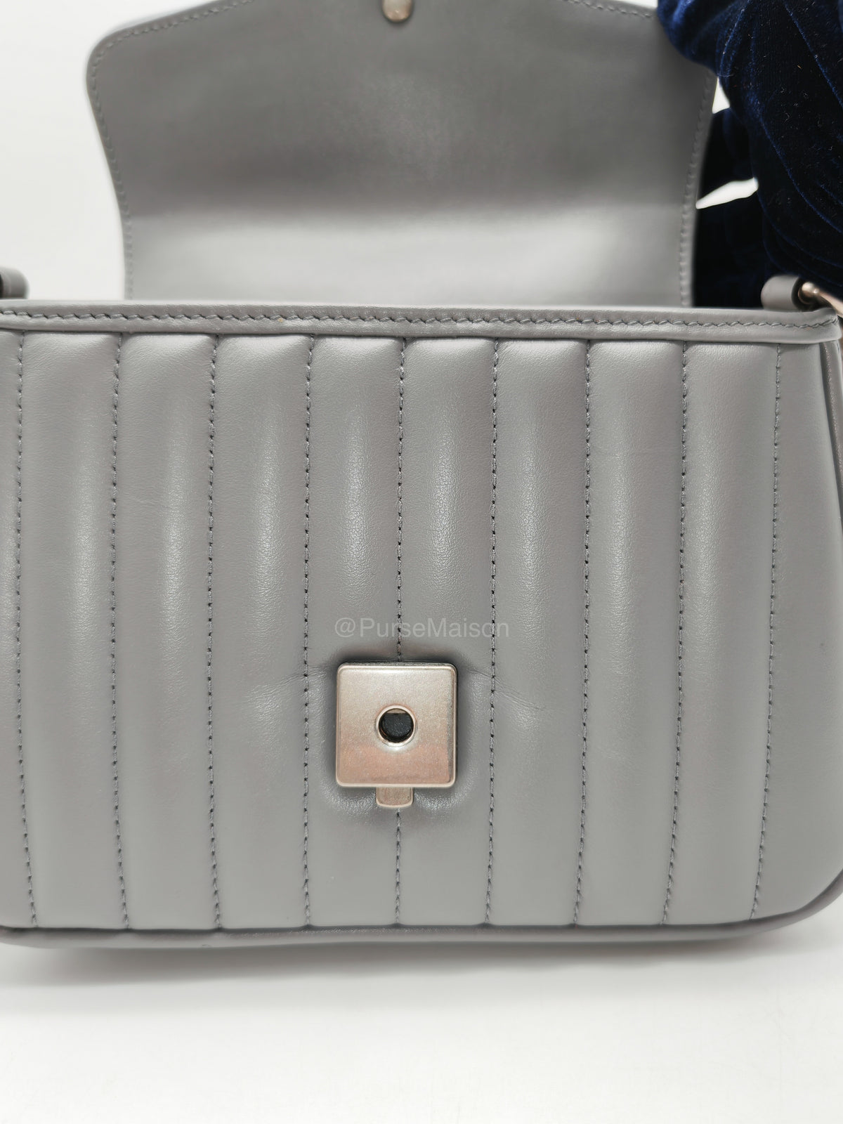 Gucci GG Marmont Mini Top Handle Bag in Gray | Purse Maison Luxury Bags Shop