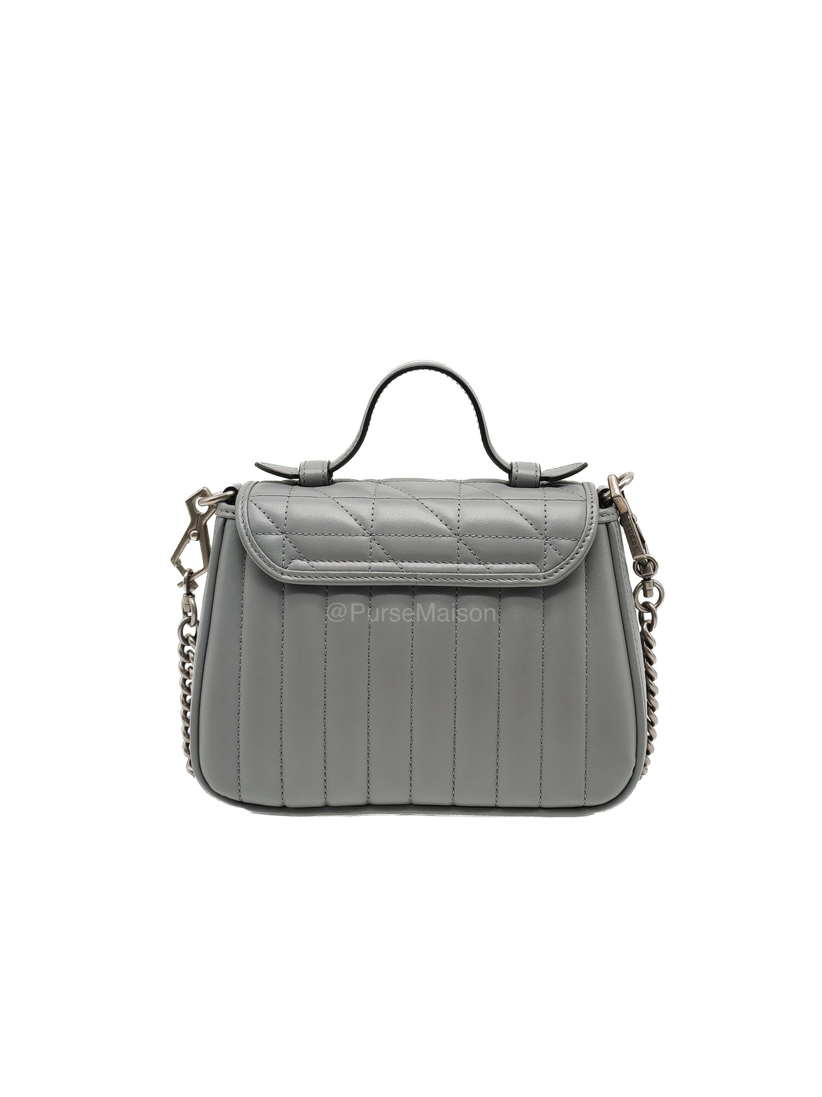 Gucci GG Marmont Mini Top Handle Bag in Gray | Purse Maison Luxury Bags Shop