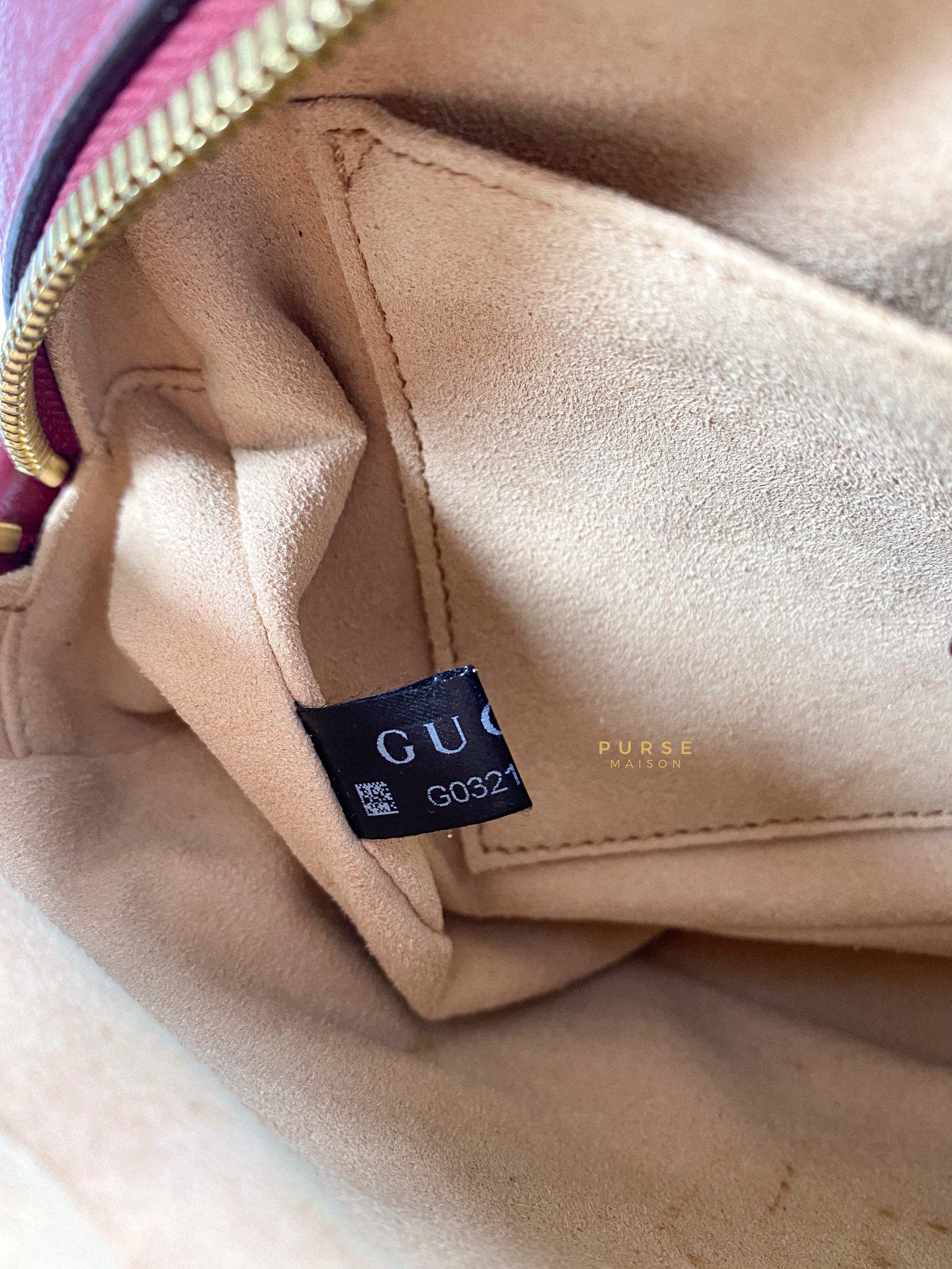 Gucci GG Marmont Small Diagonal Quilted GG Canvas Bag