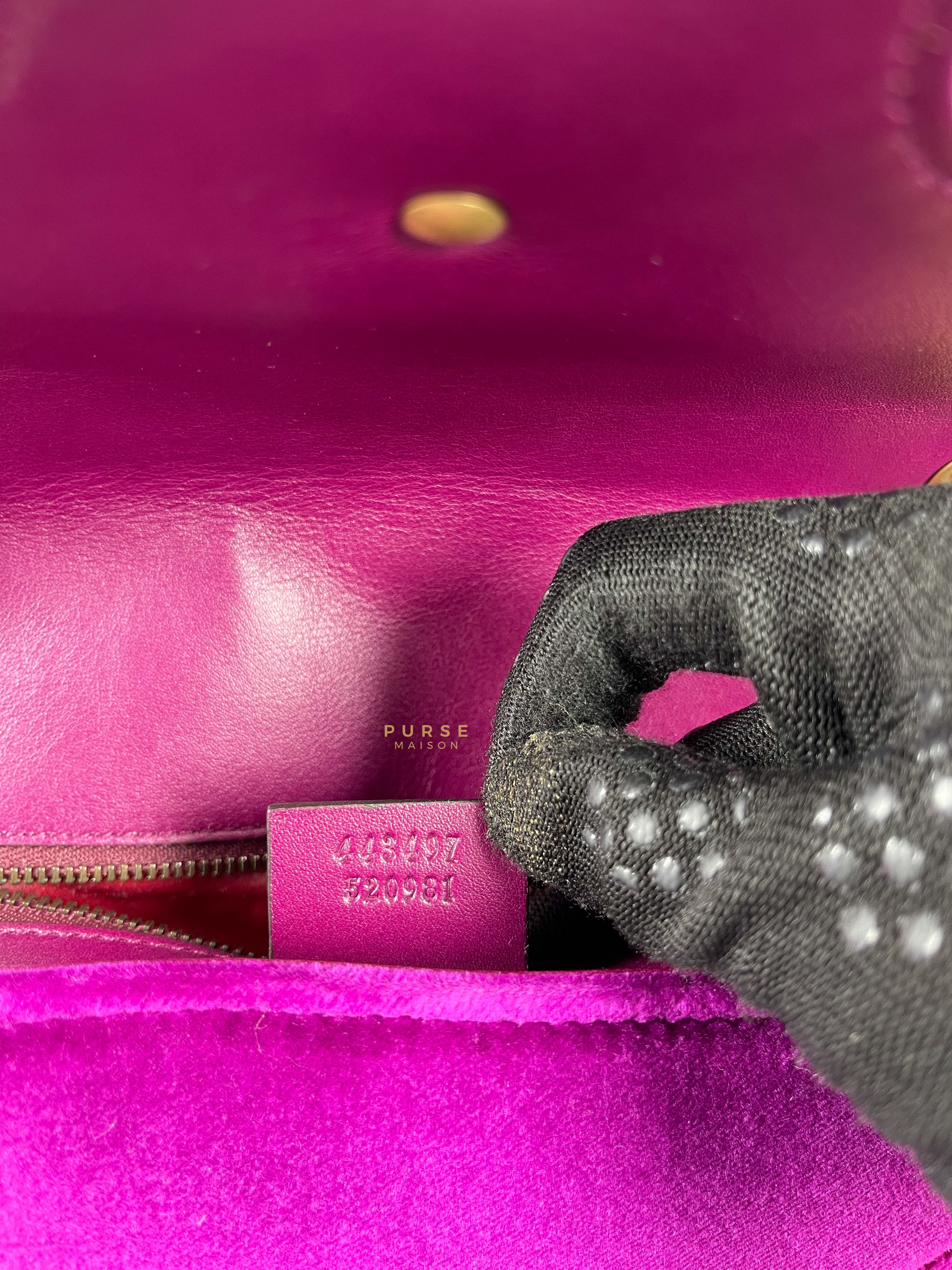 Gucci GG Marmont Velvet Matelasse Small Bag | Purse Maison Luxury Bags Shop