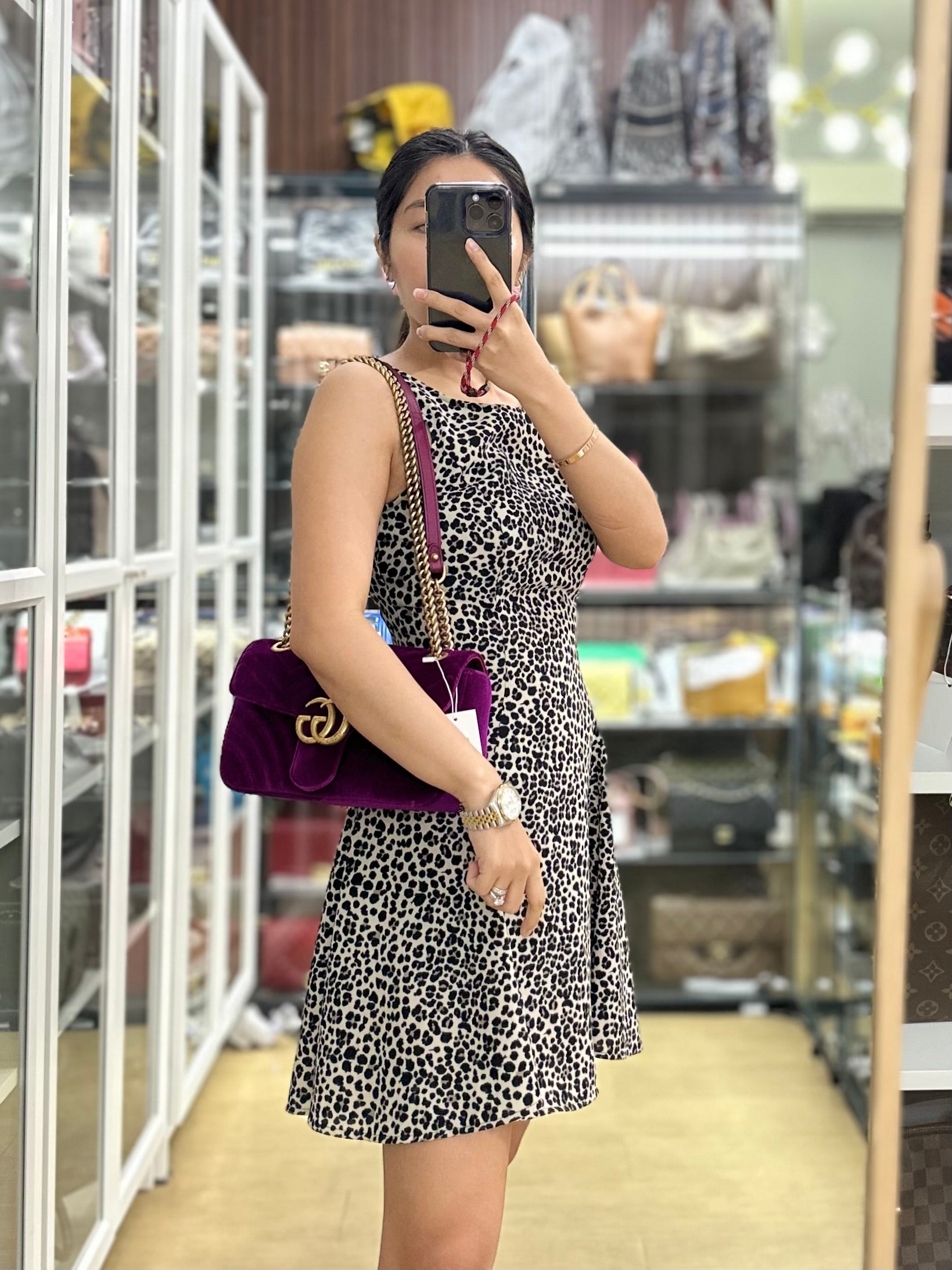 Gucci GG Marmont Velvet Matelasse Small Bag | Purse Maison Luxury Bags Shop