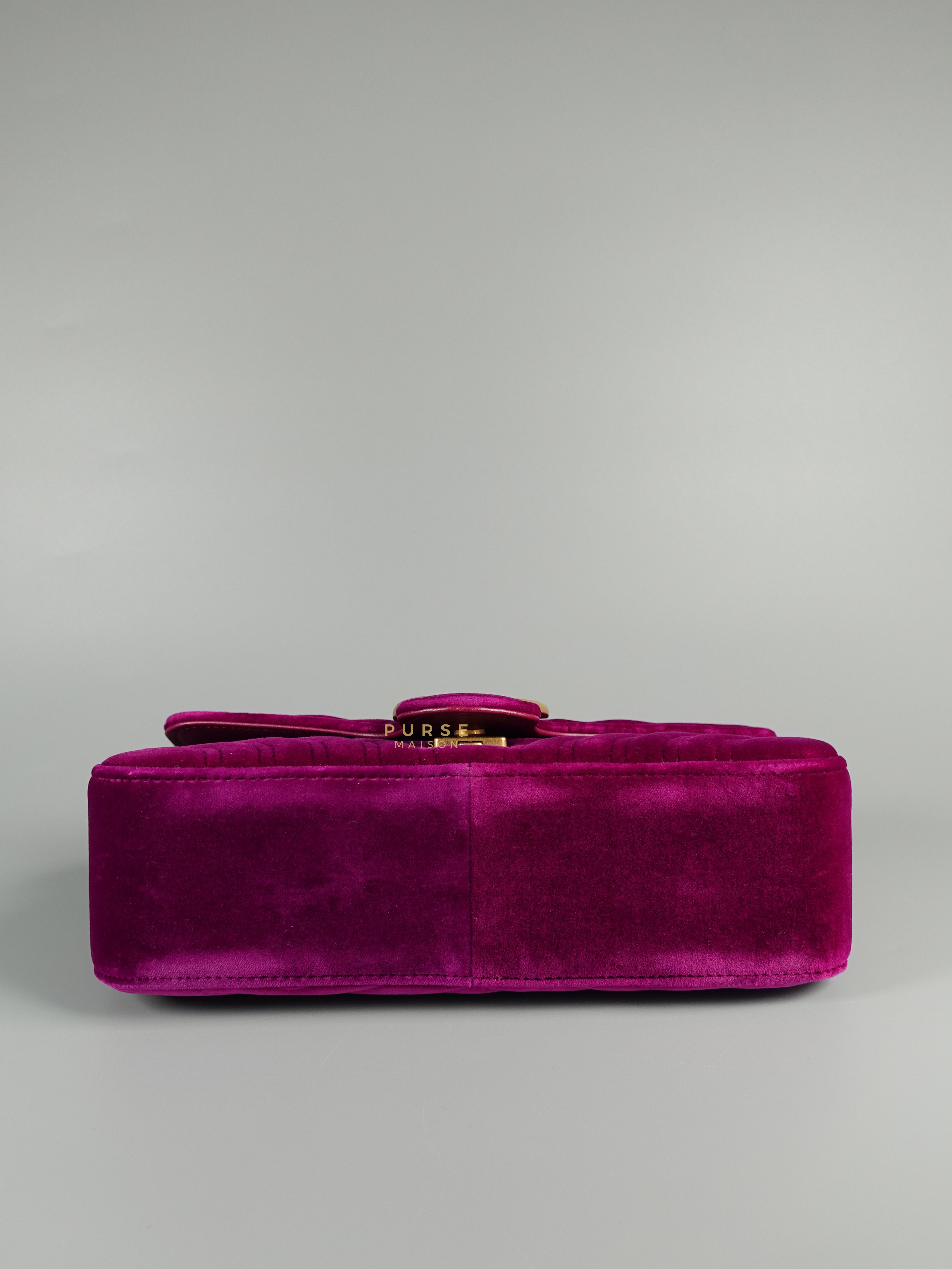 Gucci GG Marmont Velvet Matelasse Small Bag | Purse Maison Luxury Bags Shop