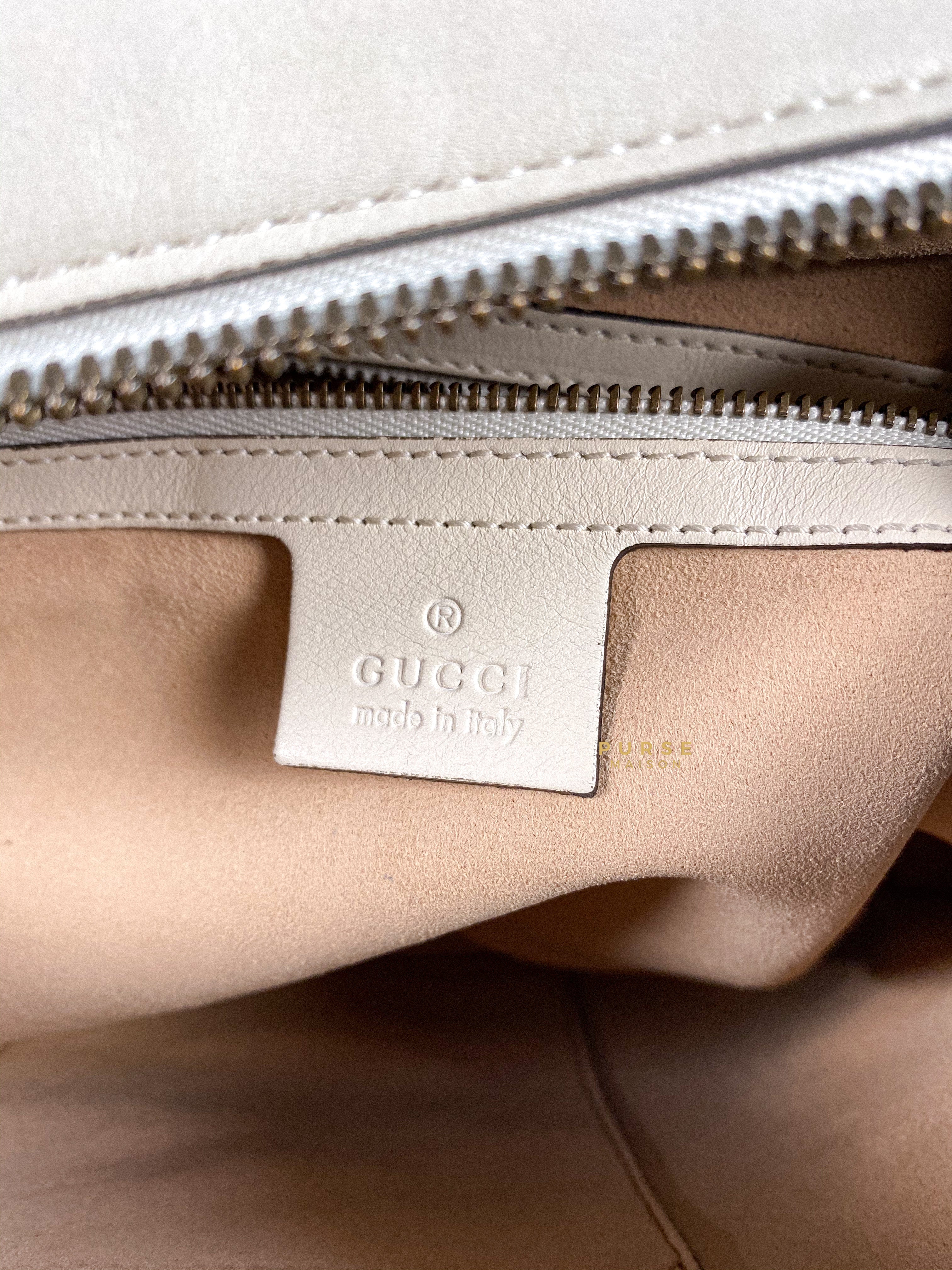 Gucci GG Marmont White Camera Medium Bag | Purse Maison Luxury Bags Shop
