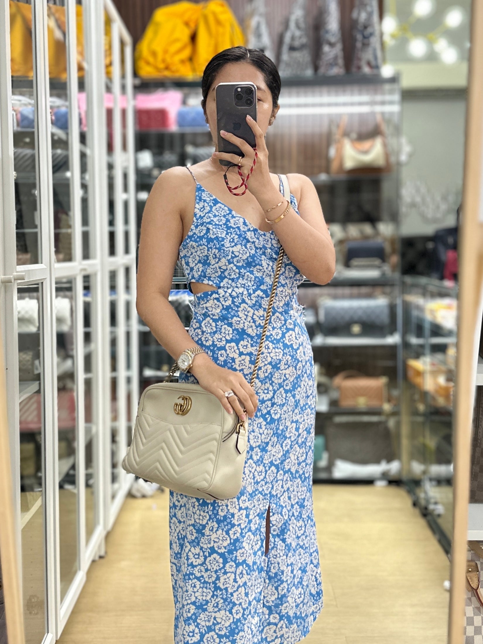 Gucci GG Marmont White Camera Medium Bag | Purse Maison Luxury Bags Shop