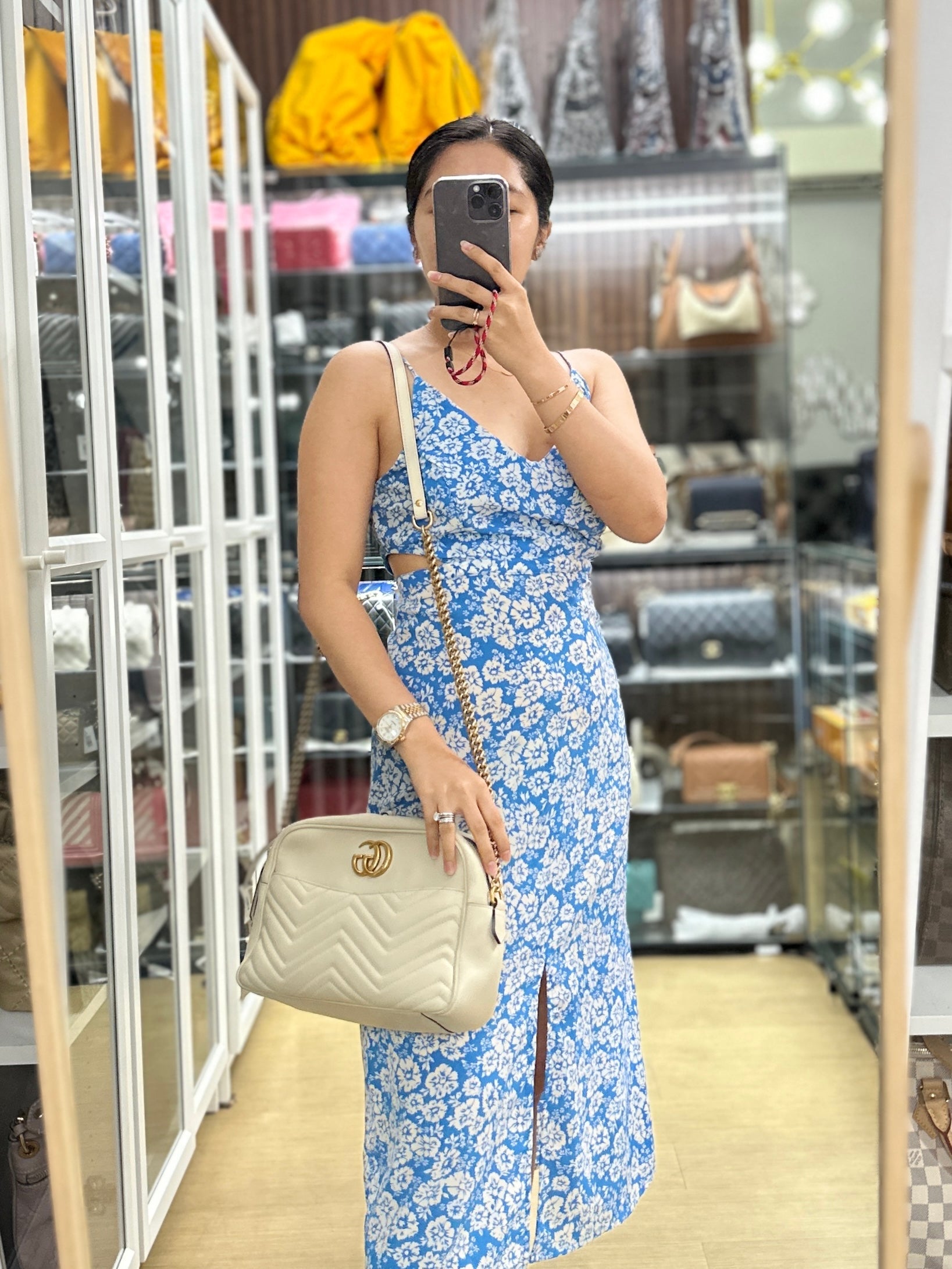 Gucci GG Marmont White Camera Medium Bag | Purse Maison Luxury Bags Shop