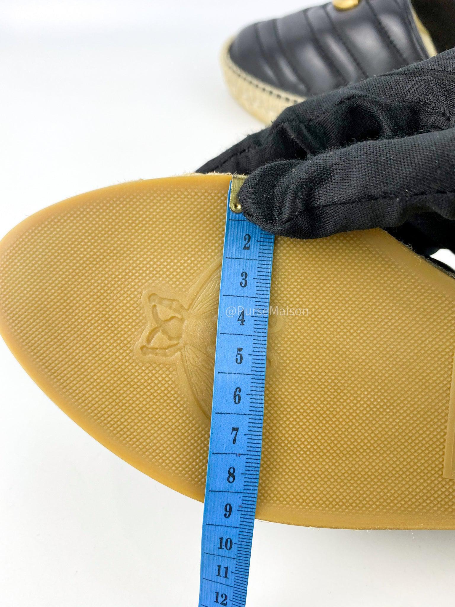 Gucci GG Slip On Mule Marmont Black (Size 37.5 EU, 24.5cm)