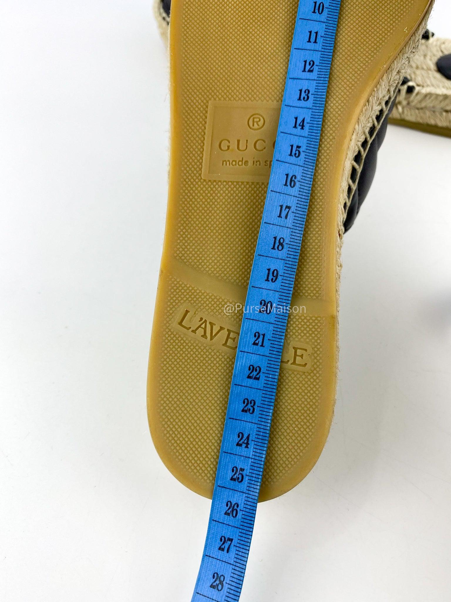 Gucci GG Slip On Mule Marmont Black (Size 37.5 EU, 24.5cm)