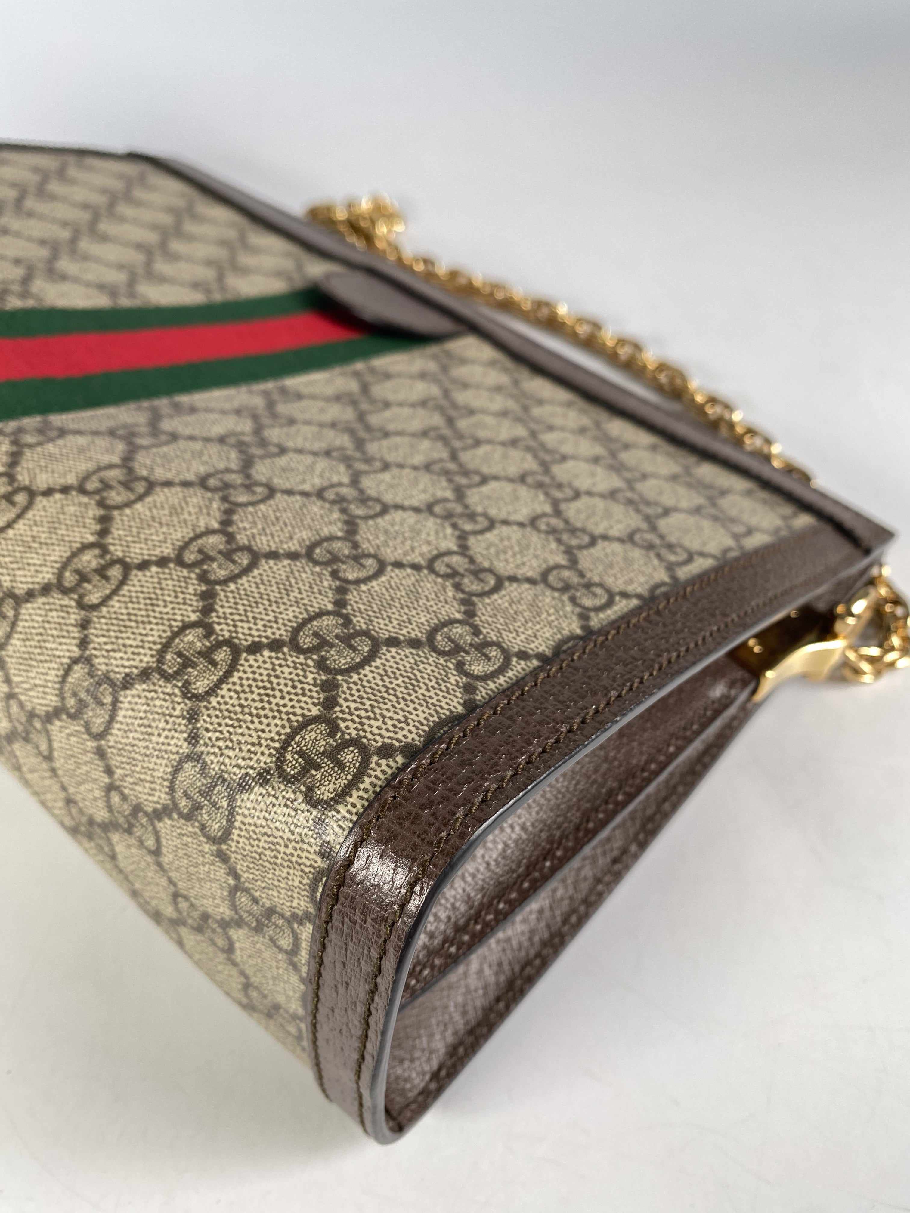 Gucci GG Supreme Monogram Web Ophidia Chain Shoulder Bag | Purse Maison Luxury Bags Shop