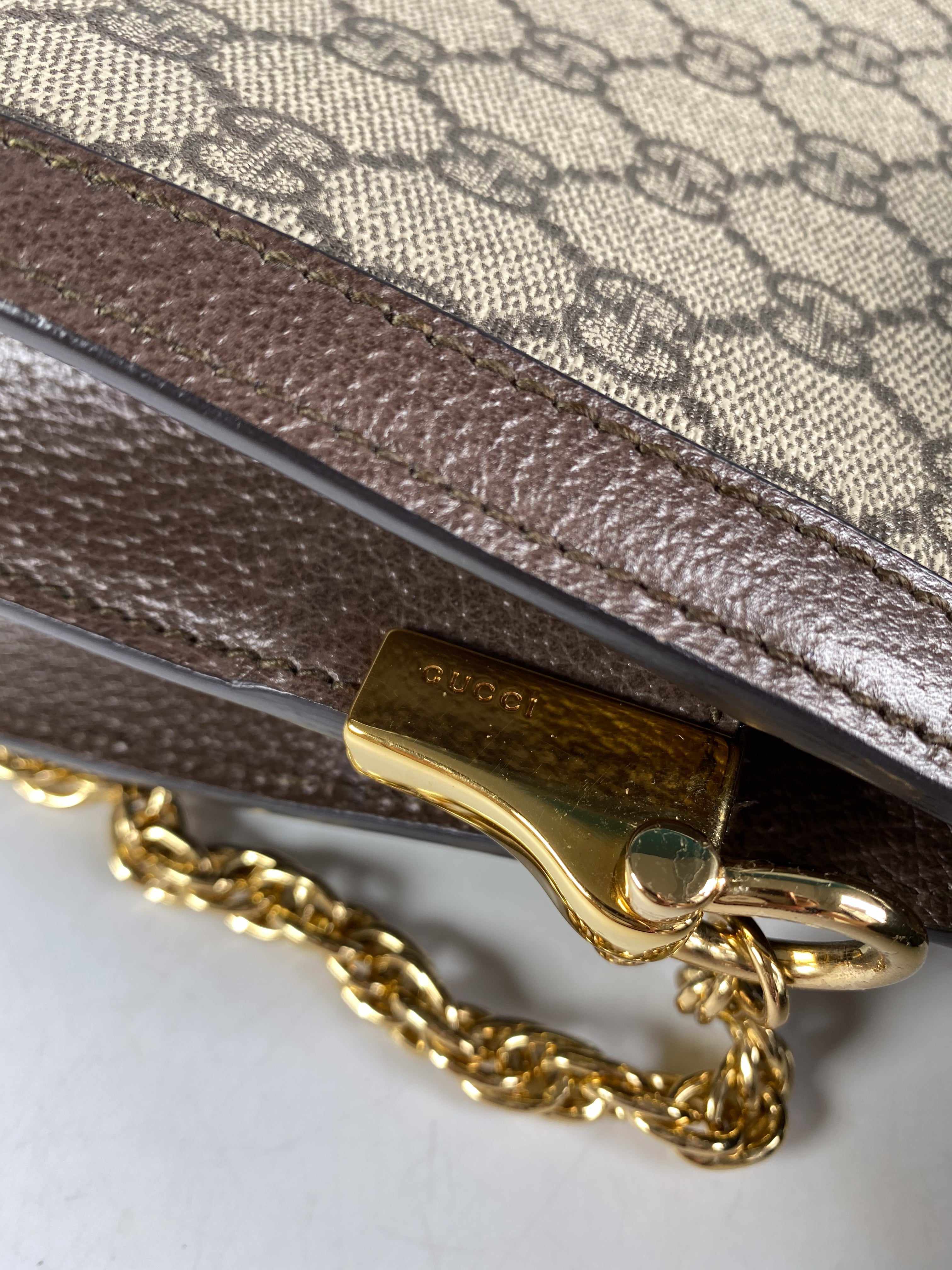 Gucci GG Supreme Monogram Web Ophidia Chain Shoulder Bag | Purse Maison Luxury Bags Shop