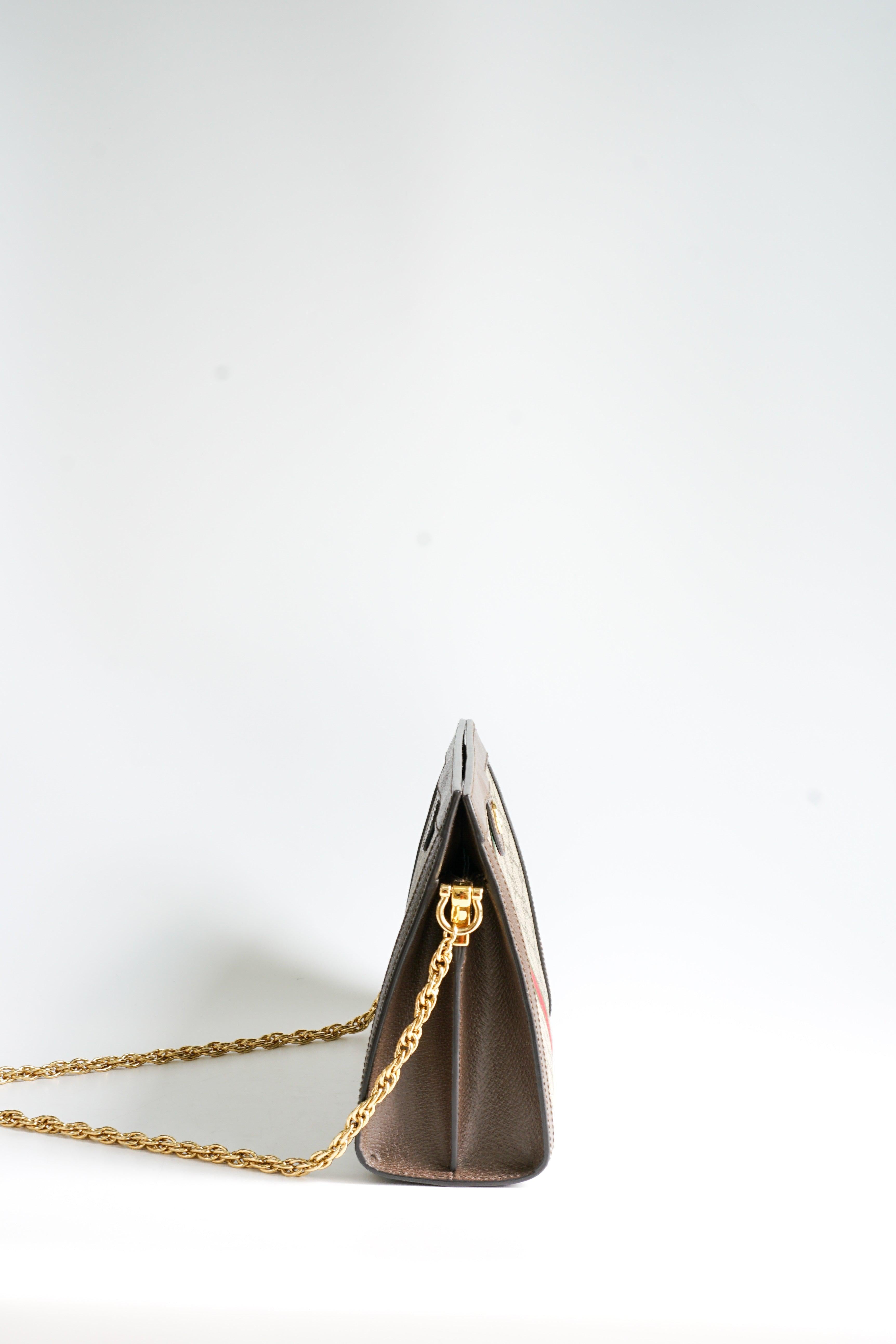 Gucci GG Supreme Monogram Web Ophidia Chain Shoulder Bag | Purse Maison Luxury Bags Shop
