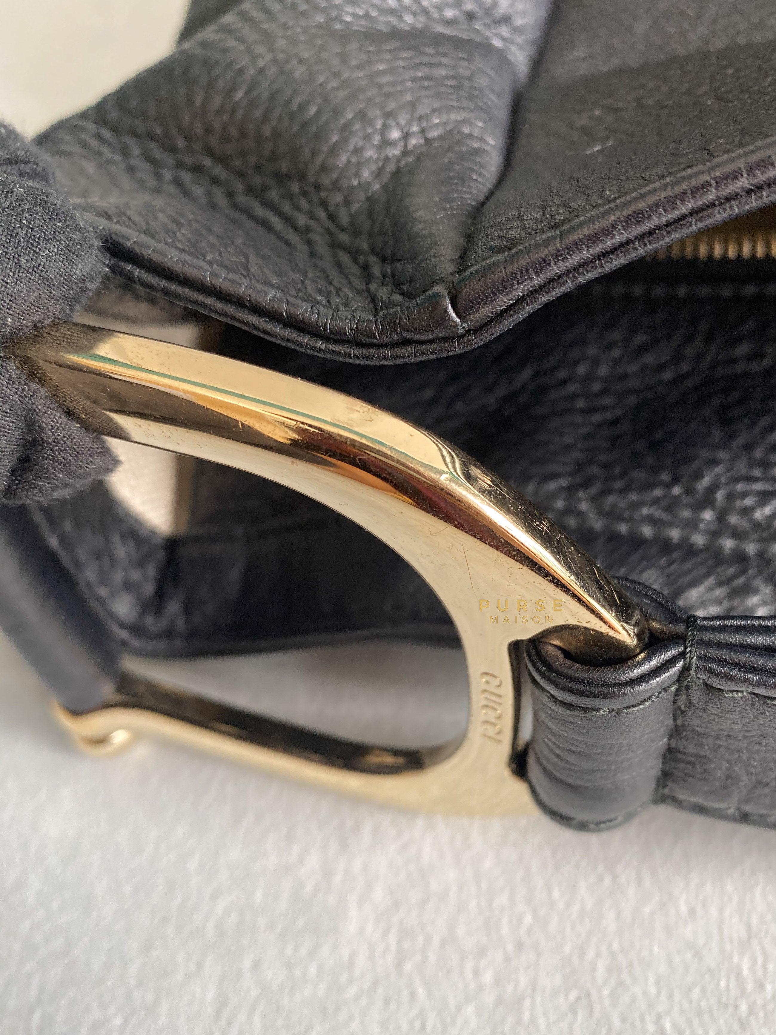 Gucci Greenwich Hobo Large Black Leather | Purse Maison Luxury Bags Shop