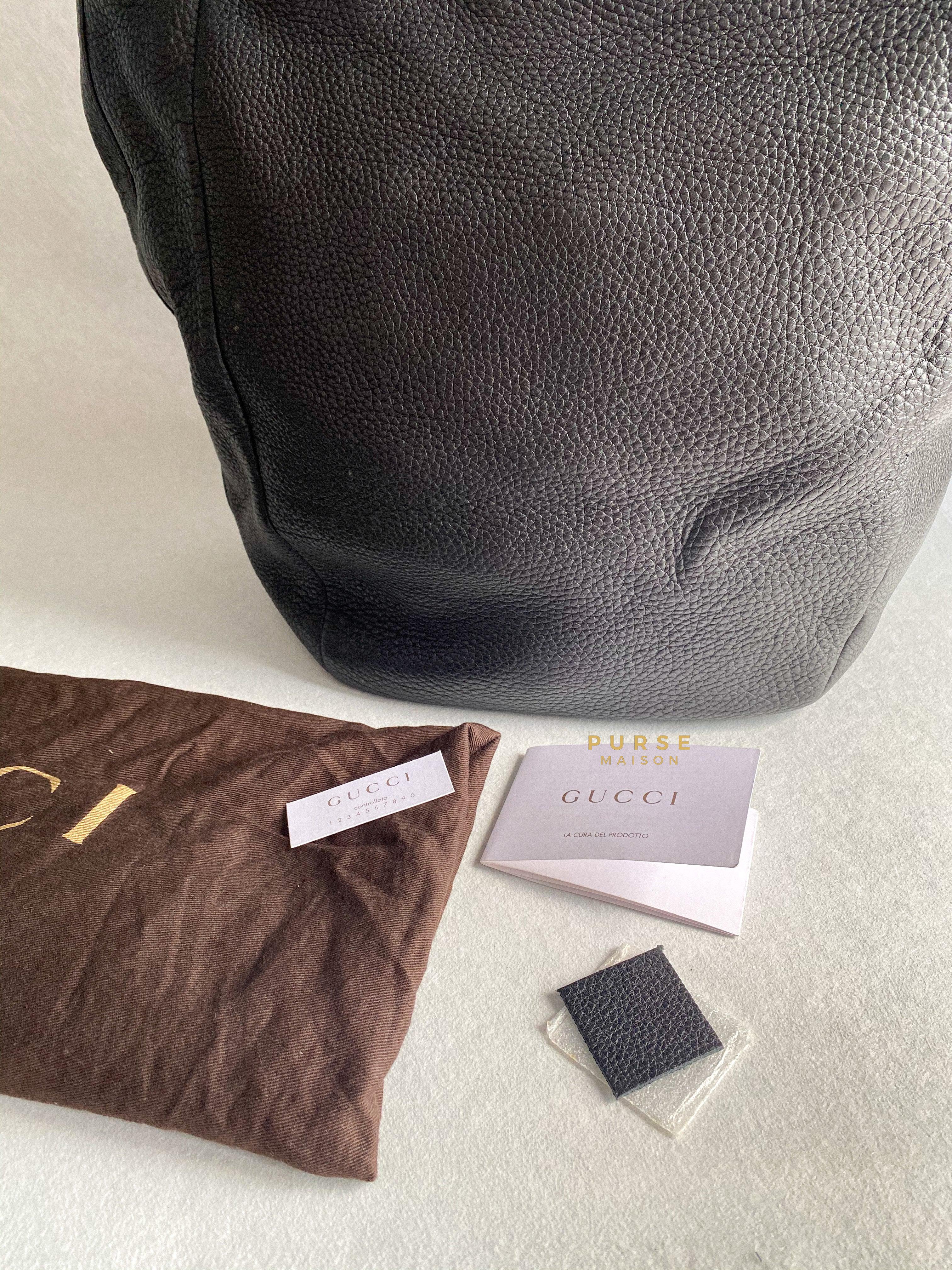 Gucci Greenwich Hobo Large Black Leather | Purse Maison Luxury Bags Shop