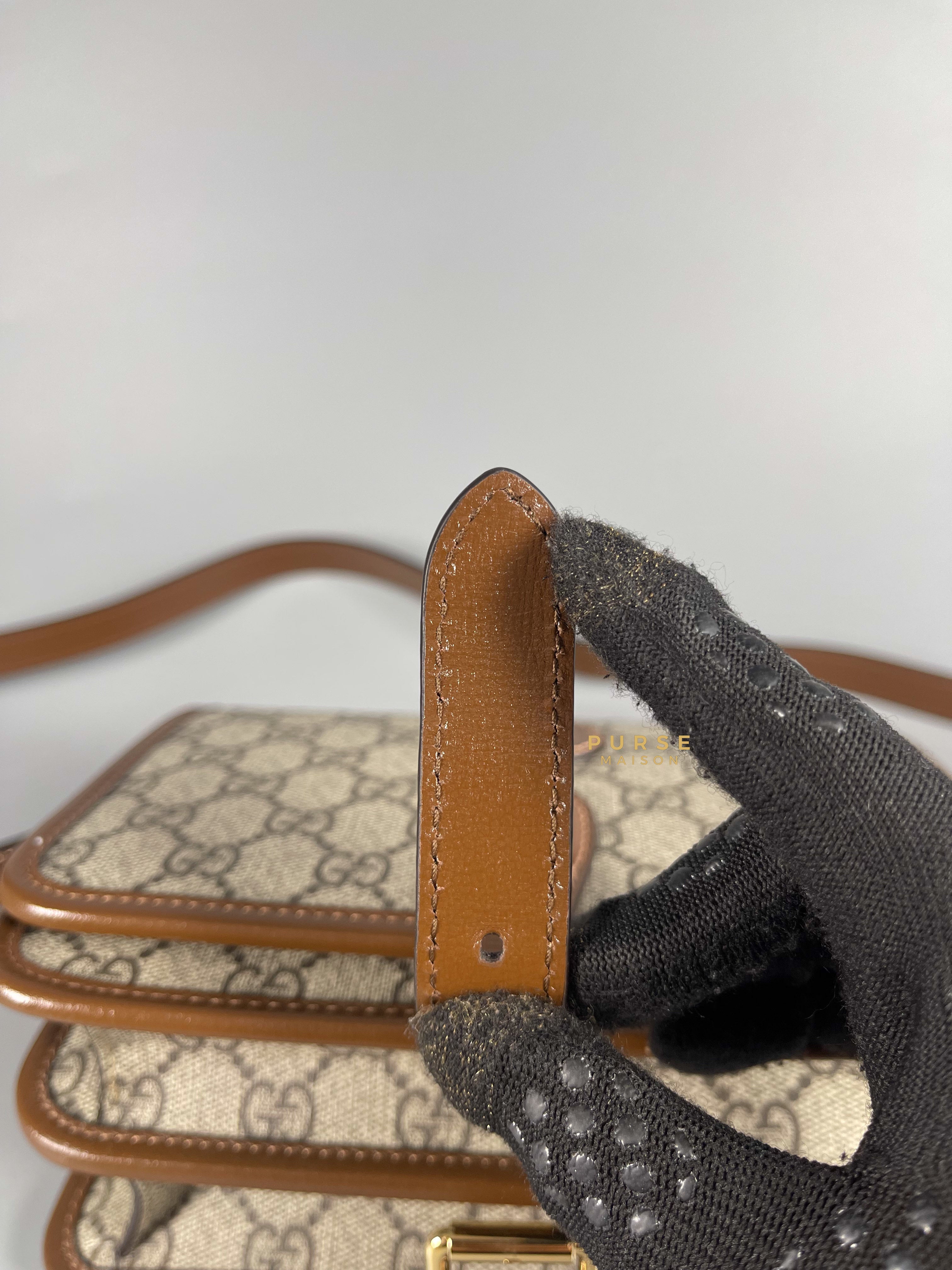 Gucci GG Supreme Azalea Calfskin Mini Retro Interlocking G Flap For Men | Purse Maison Luxury Bags Shop