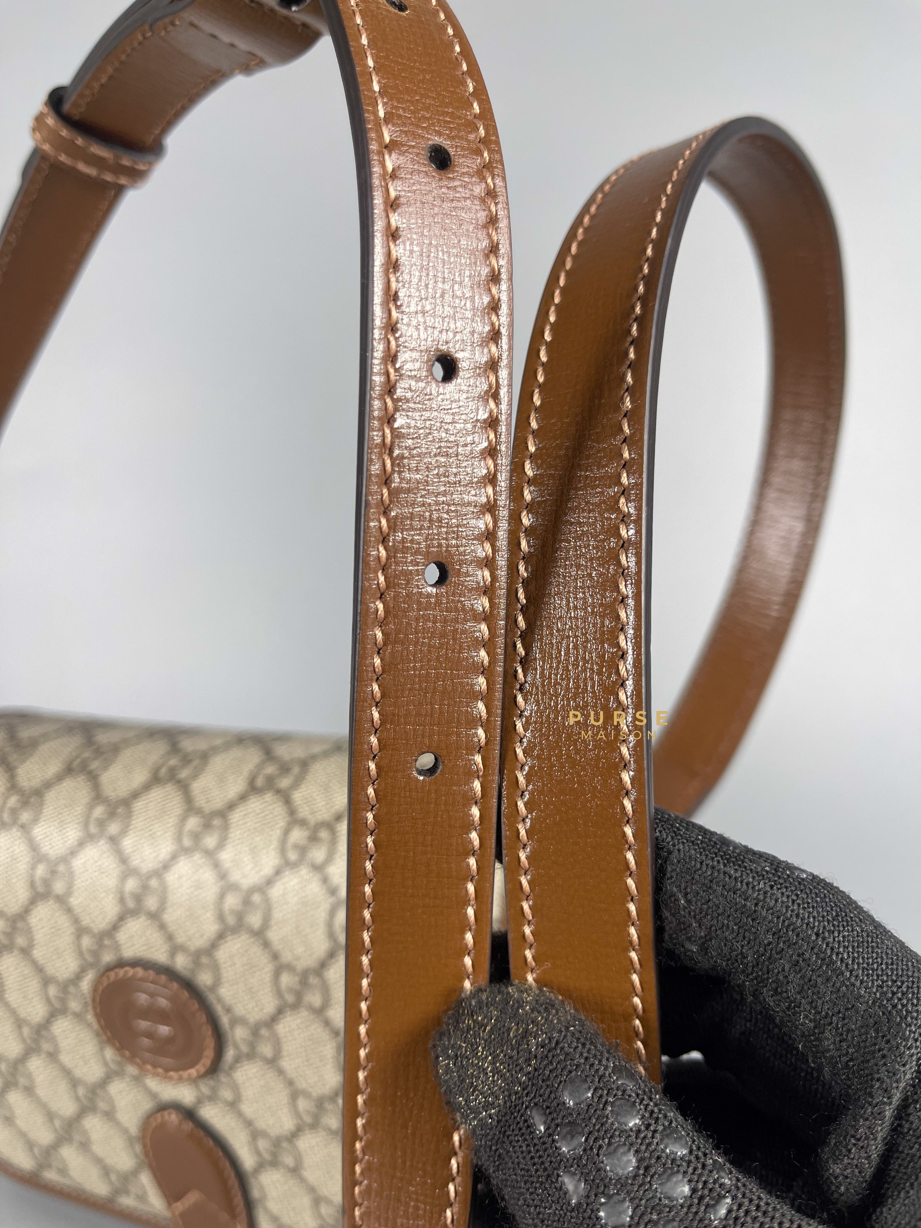 Gucci GG Supreme Azalea Calfskin Mini Retro Interlocking G Flap For Men | Purse Maison Luxury Bags Shop