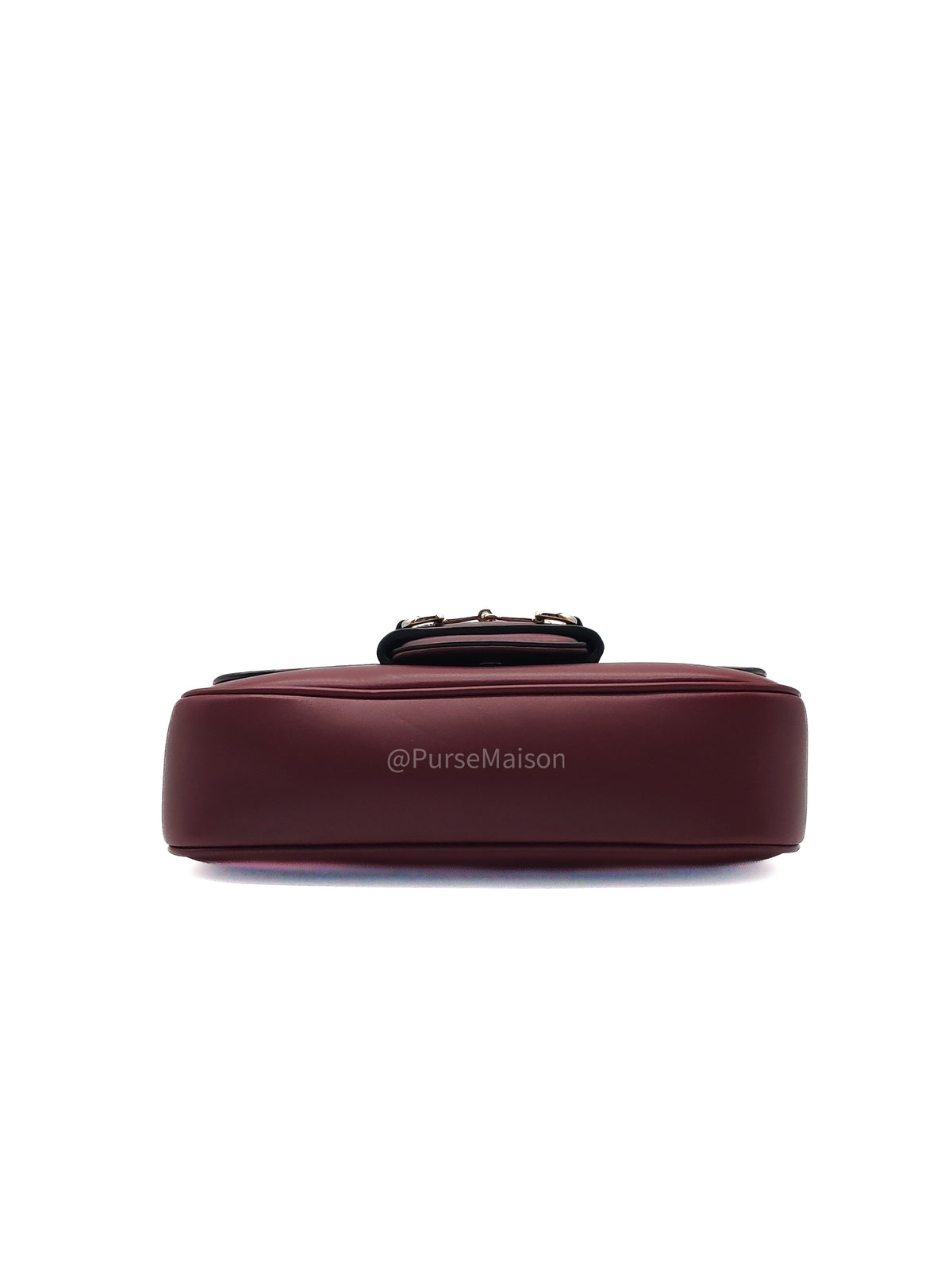 Gucci Horsebit 1955 East West Shoulder Bag in Rosso Ancora Calfskin Leather and Light Gold Hardware | Purse Maison Luxury Bags Shop