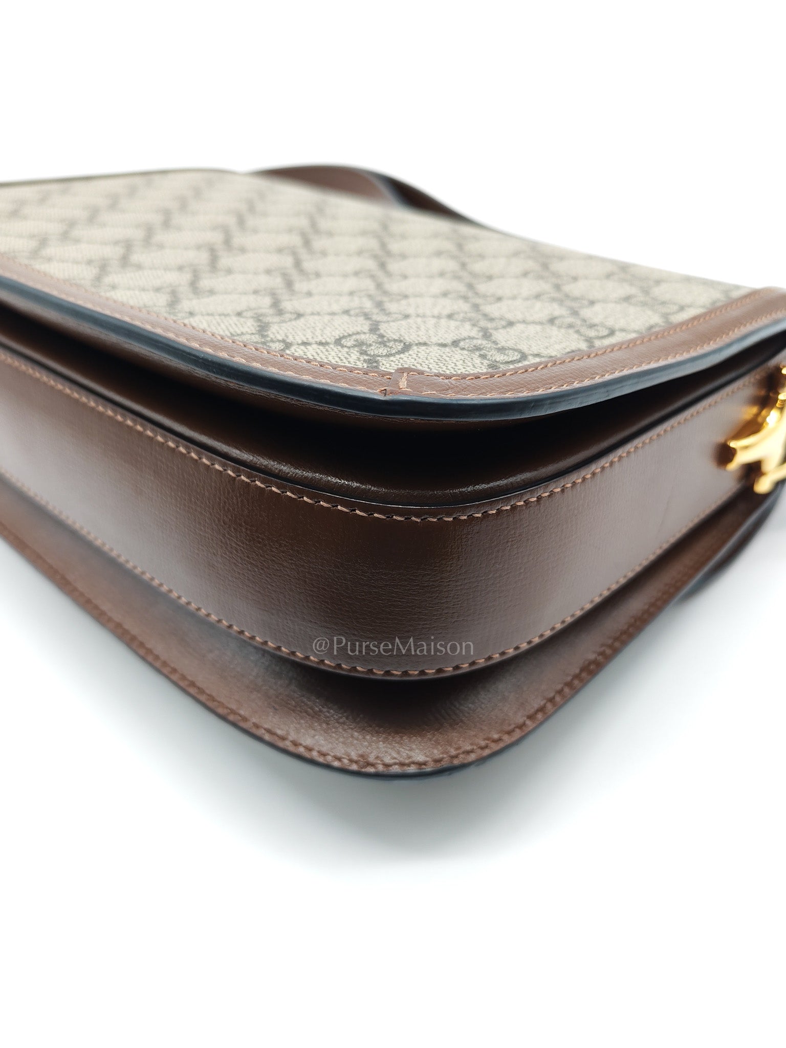 Gucci Horsebit 1955 Medium in Brown Supreme Canvas Shoulder Bag | Purse Maison Luxury Bags Shop