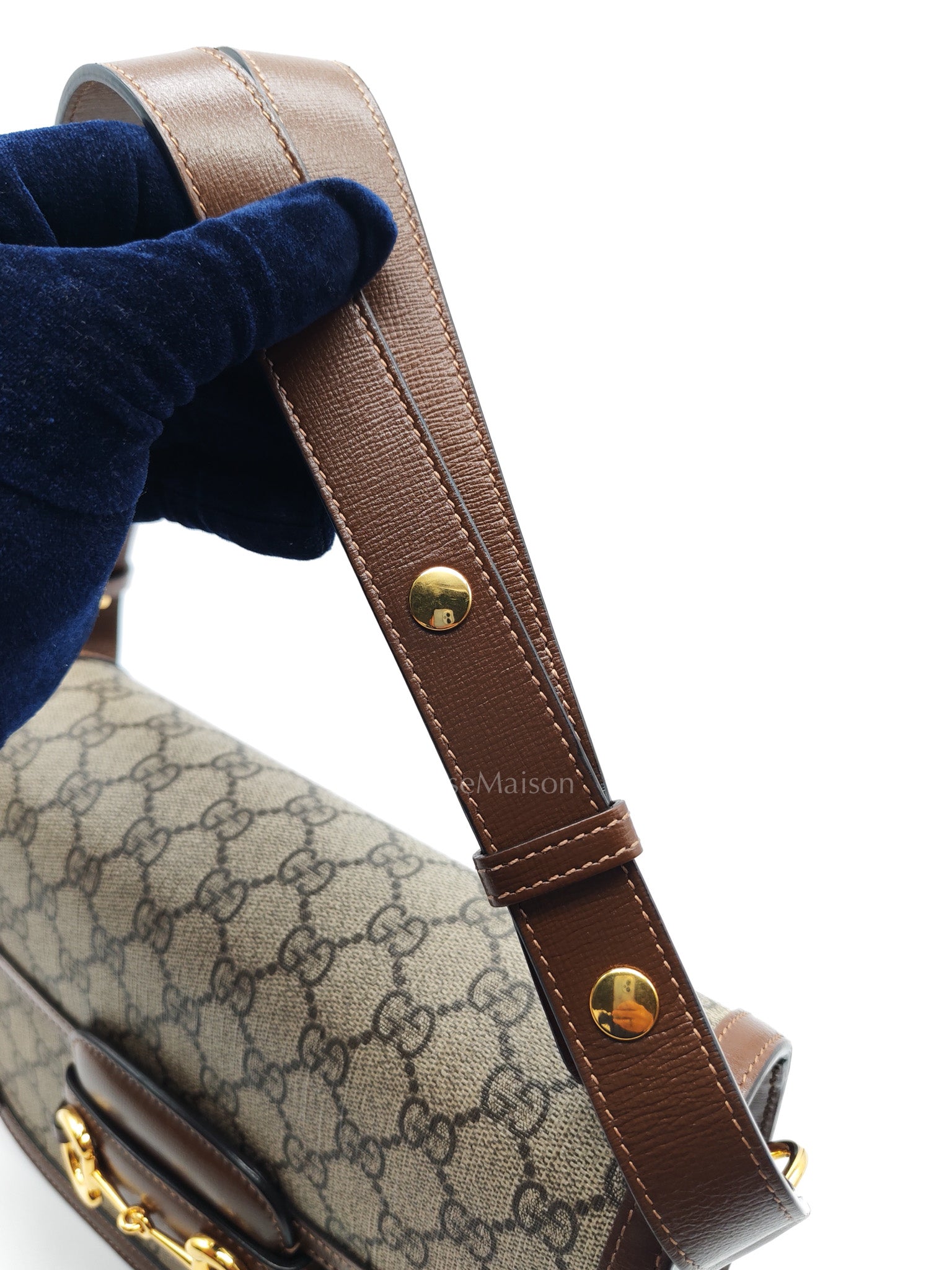 Gucci Horsebit 1955 Medium in Brown Supreme Canvas Shoulder Bag | Purse Maison Luxury Bags Shop