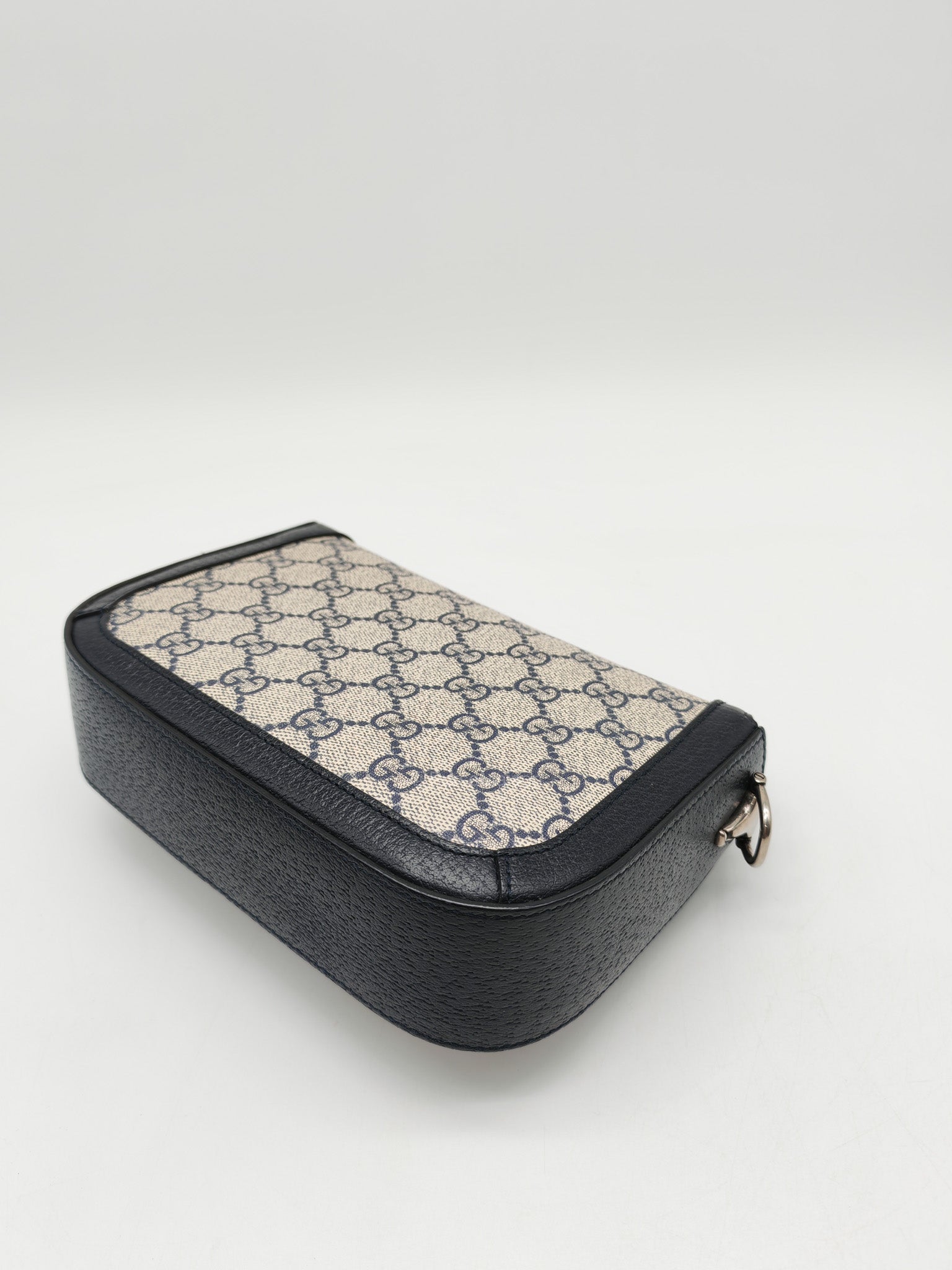 Gucci Horsebit Mini 1955 Canvas Navy Blue Crossbody Bag | Purse Maison Luxury Bags Shop