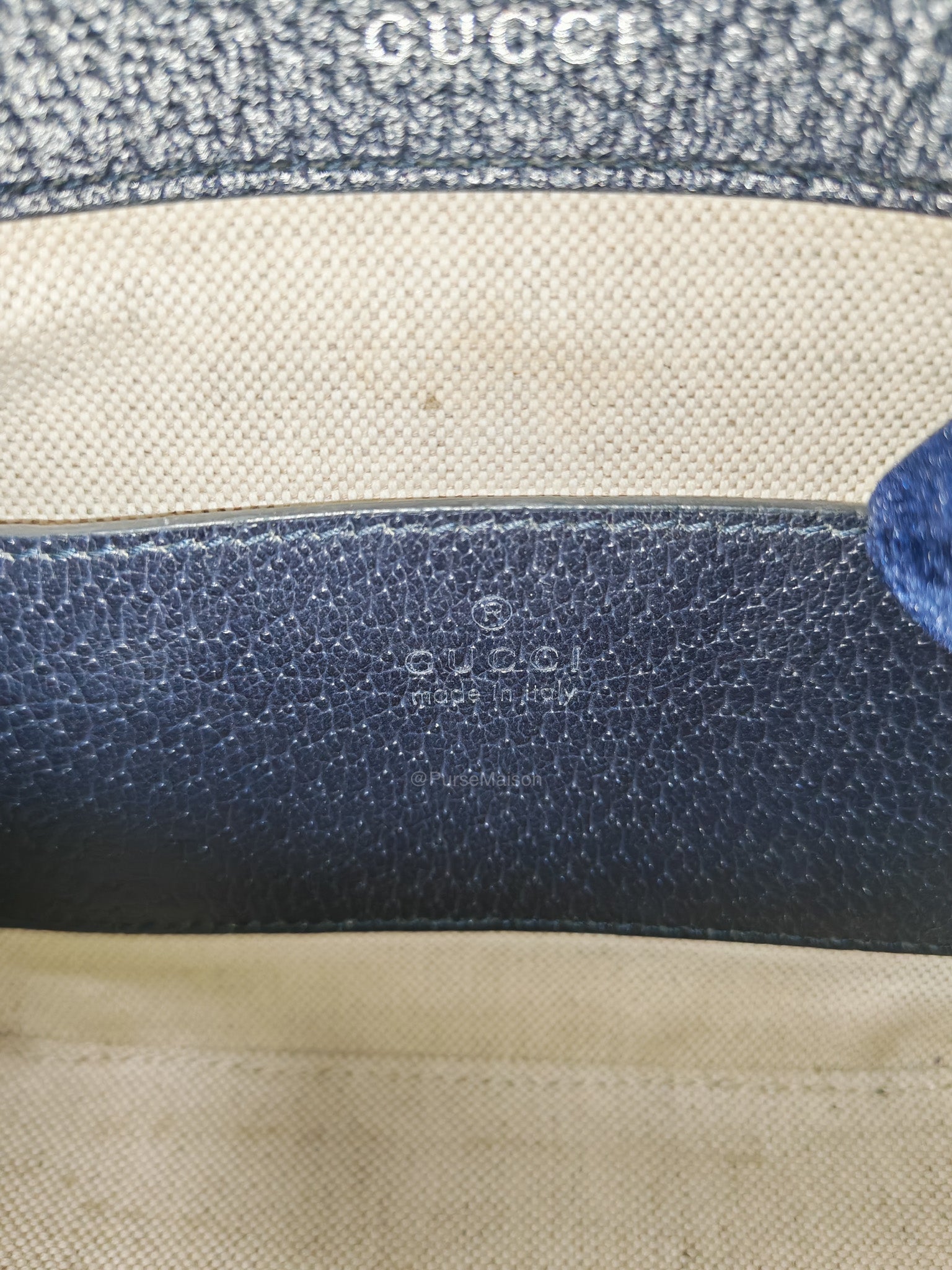 Gucci Horsebit Mini 1955 Canvas Navy Blue Crossbody Bag | Purse Maison Luxury Bags Shop