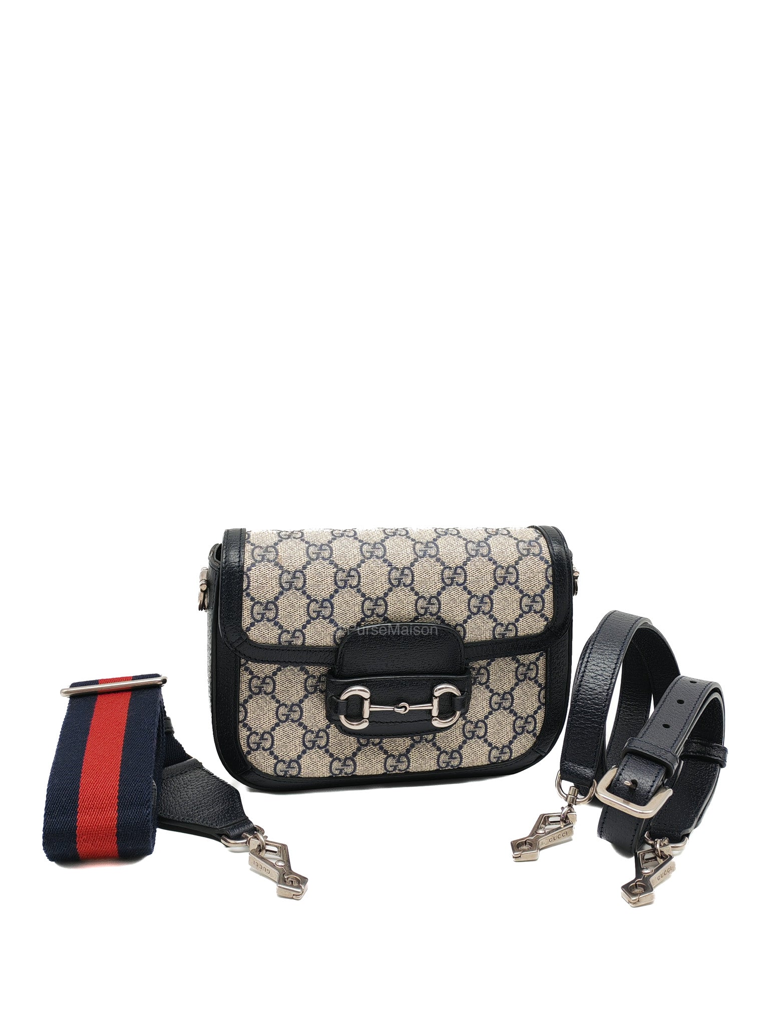 Gucci Horsebit Mini 1955 Canvas Navy Blue Crossbody Bag | Purse Maison Luxury Bags Shop