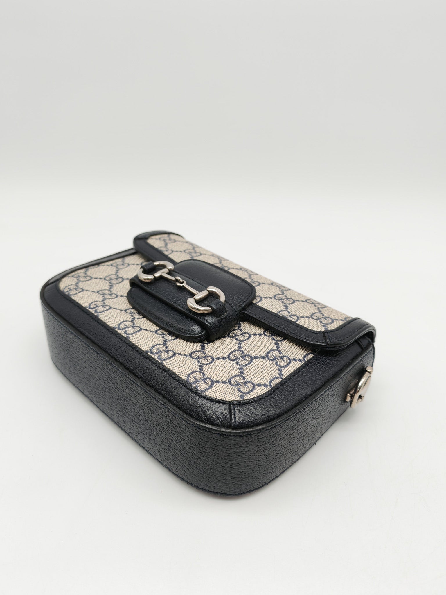 Gucci Horsebit Mini 1955 Canvas Navy Blue Crossbody Bag | Purse Maison Luxury Bags Shop